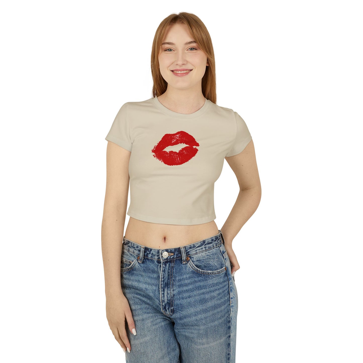 Lip Print - Women's Baby Tee
