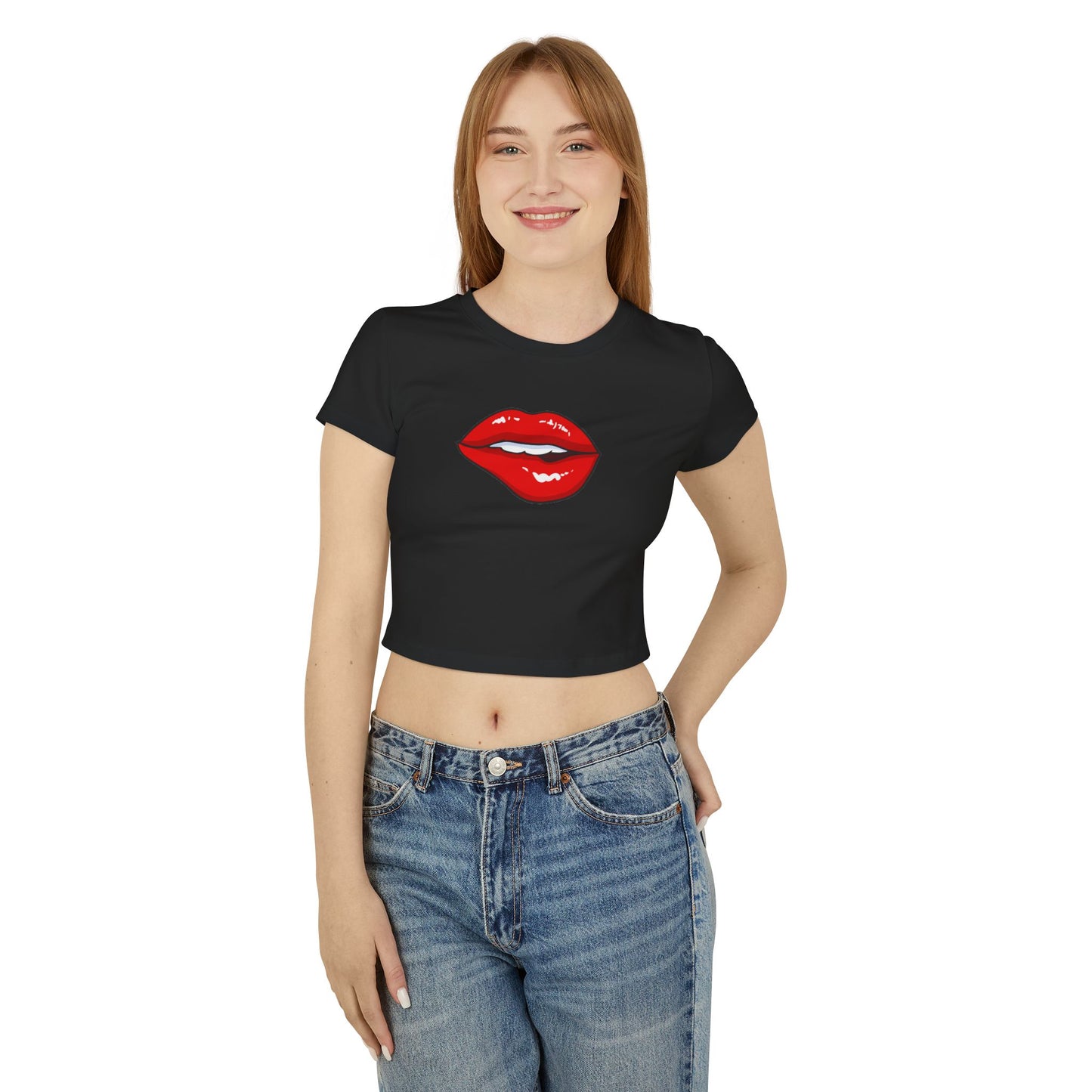 Biting Lip - Women's Baby Tee