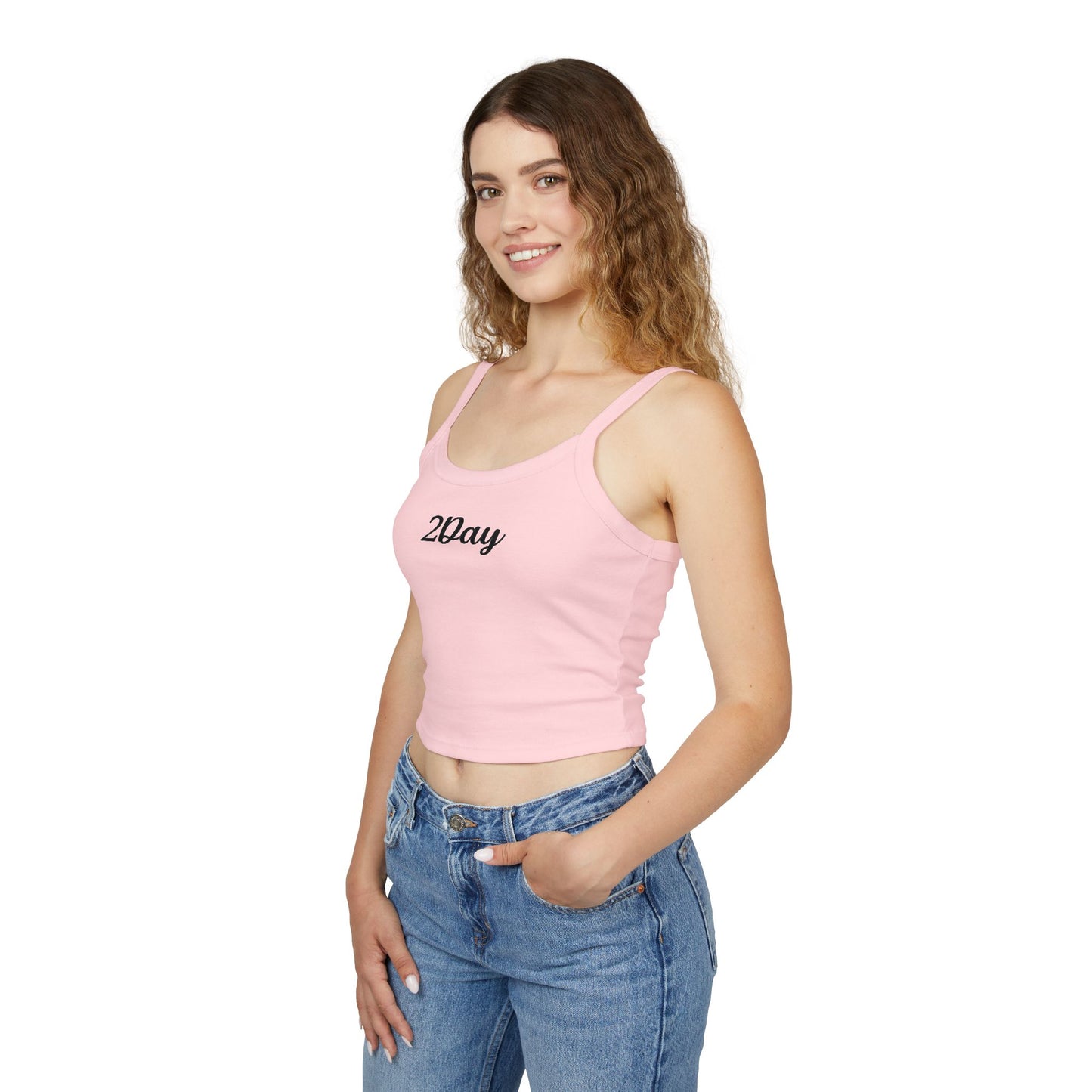 2Day Black Ink - Chic Women's Spaghetti Strap Tank Top, Everyday Style, Comfortable Layering for Summer, Perfect Gift