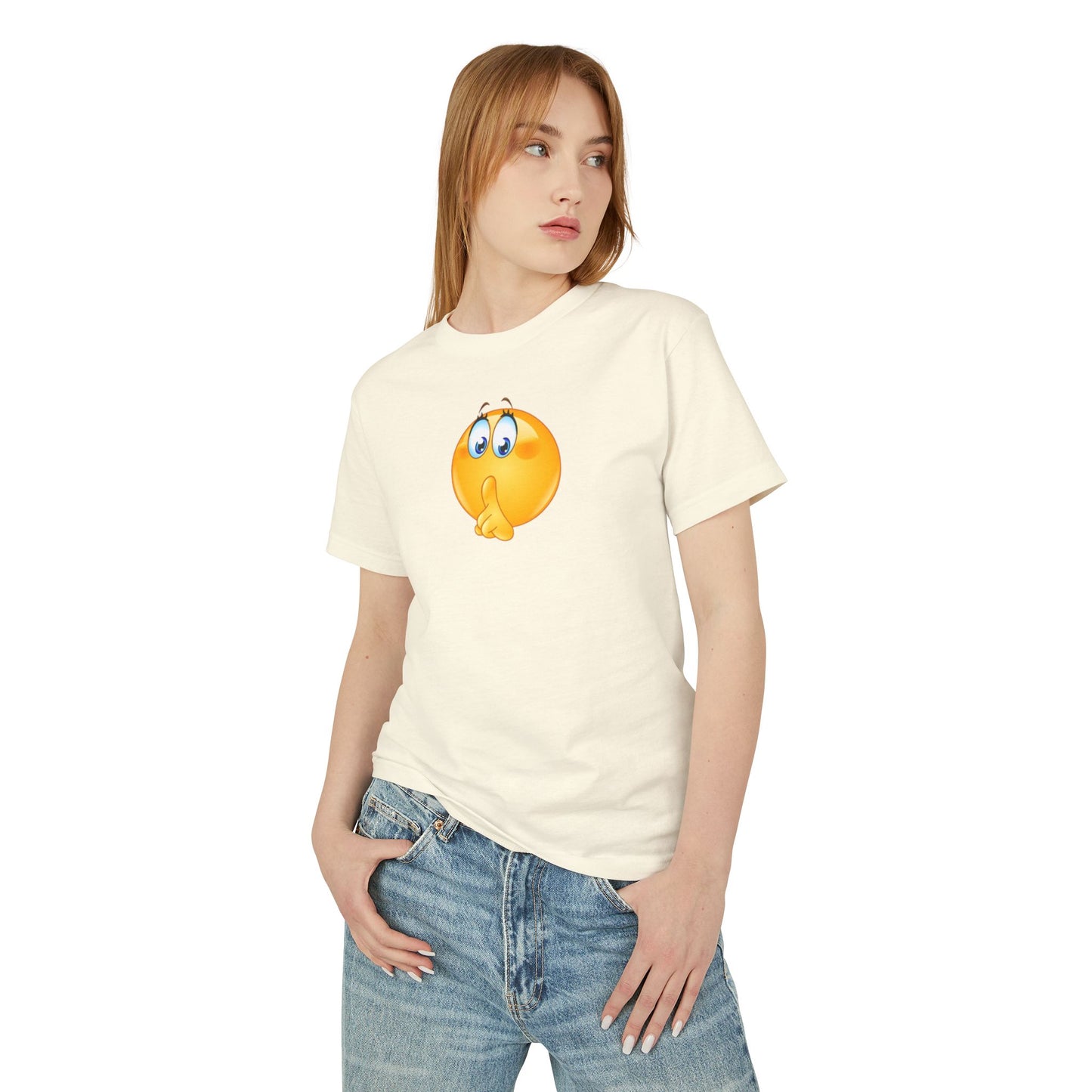 Shhh! Emoji - Unisex Garment-Dyed Heavyweight Cotton Tee