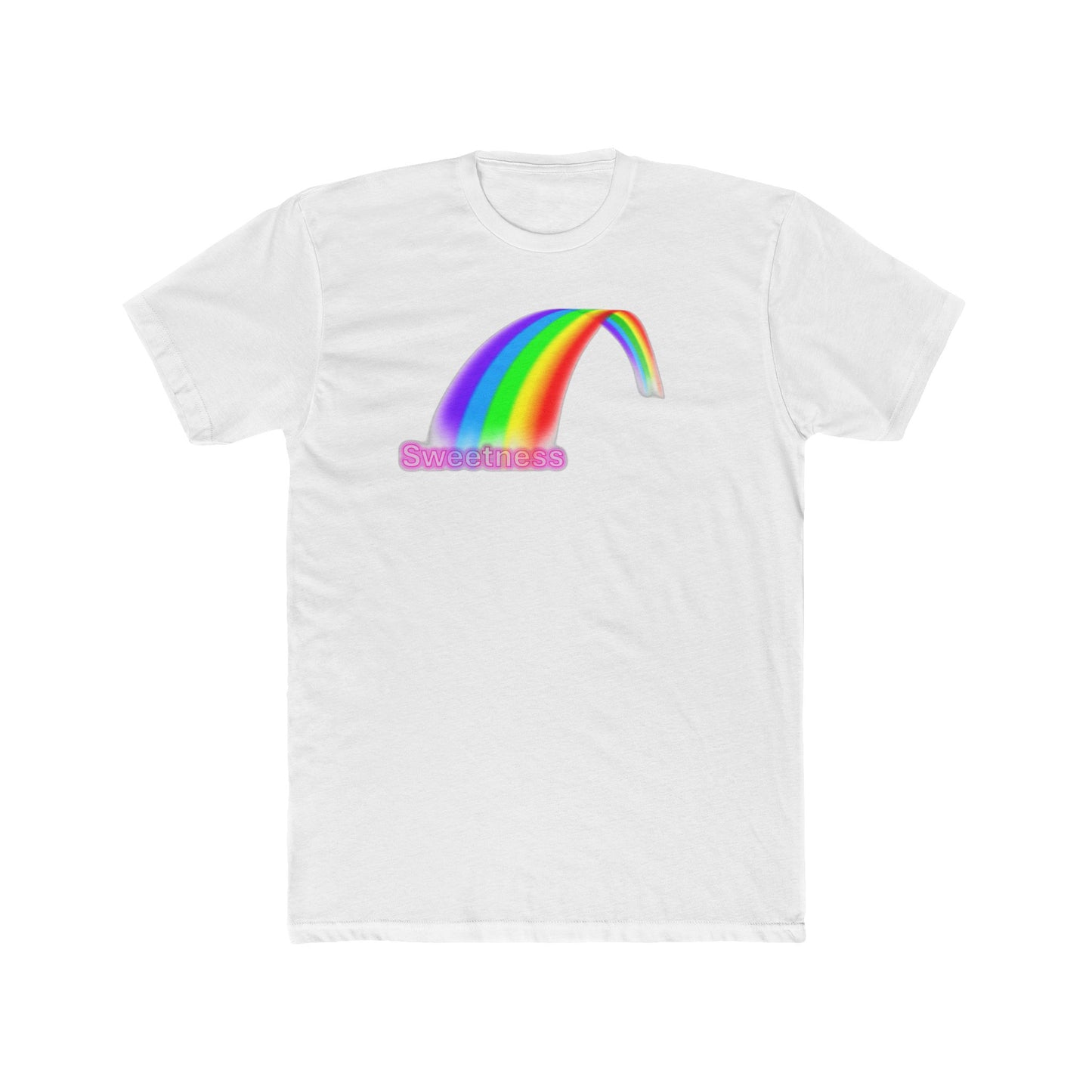 Sweetness Rainbow Graphic Unisex Cotton Crew Tee - Cute Summer Gift, Pride Apparel, Fun Retro T-Shirt, Casual Wear, Gift for Friends