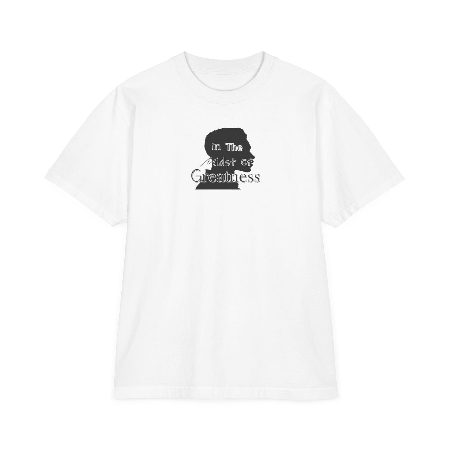 In The Midst Of Greatness Silhouette Tee, Unisex Drop-Shoulder Top, Graphic Shirt, Inspirational Clothing, Vintage Feel Apparel