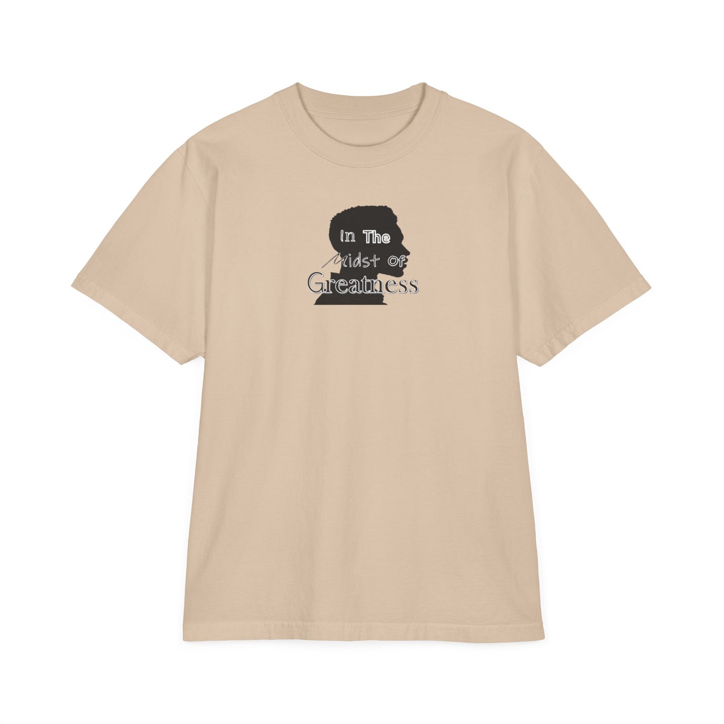 In The Midst Of Greatness Silhouette Tee, Unisex Drop-Shoulder Top, Graphic Shirt, Inspirational Clothing, Vintage Feel Apparel