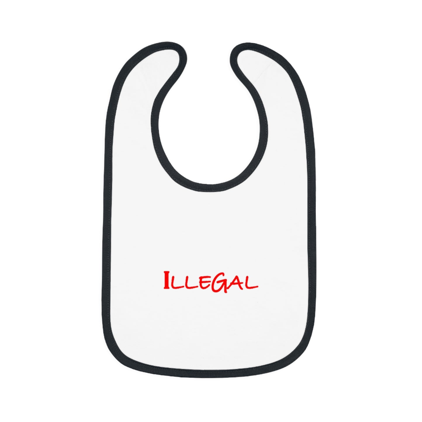 Illegal Baby Bib, Funny Infant Drool Cover, Comical Toddler Mealtime Smock, Humorous Newborn Feeding Accessory, Cute Baby Shower Gift,