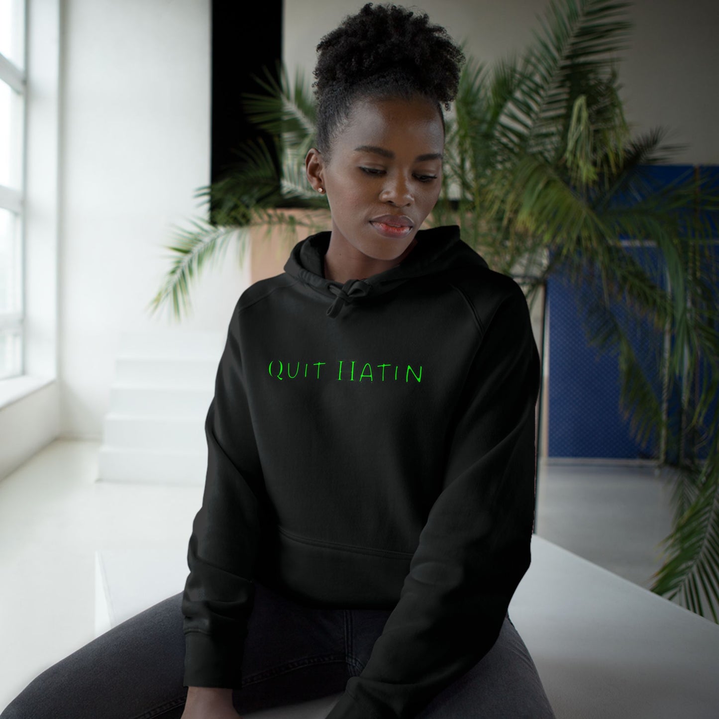 Quit Hatin (Lime Green) - Unisex Supply Hoodie