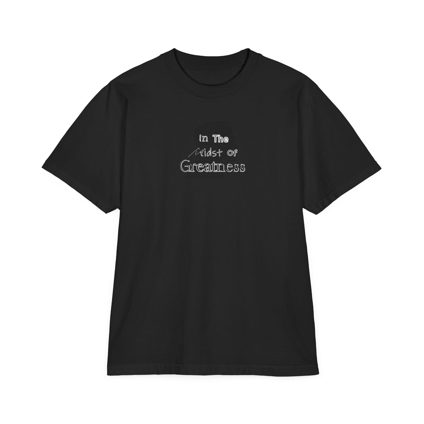 In The Midst Of Greatness Silhouette Tee, Unisex Drop-Shoulder Top, Graphic Shirt, Inspirational Clothing, Vintage Feel Apparel