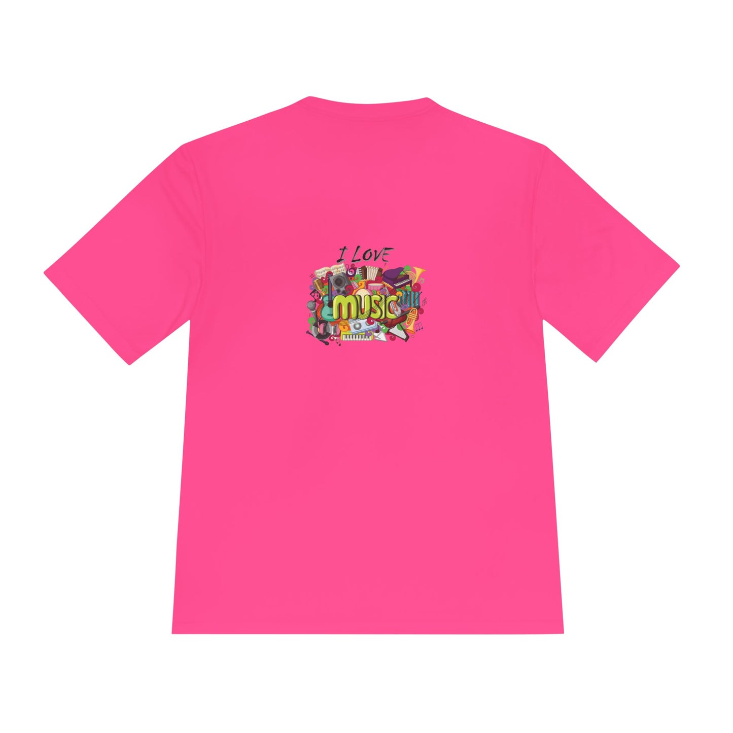 I Love Music- Unisex Moisture Wicking Tee