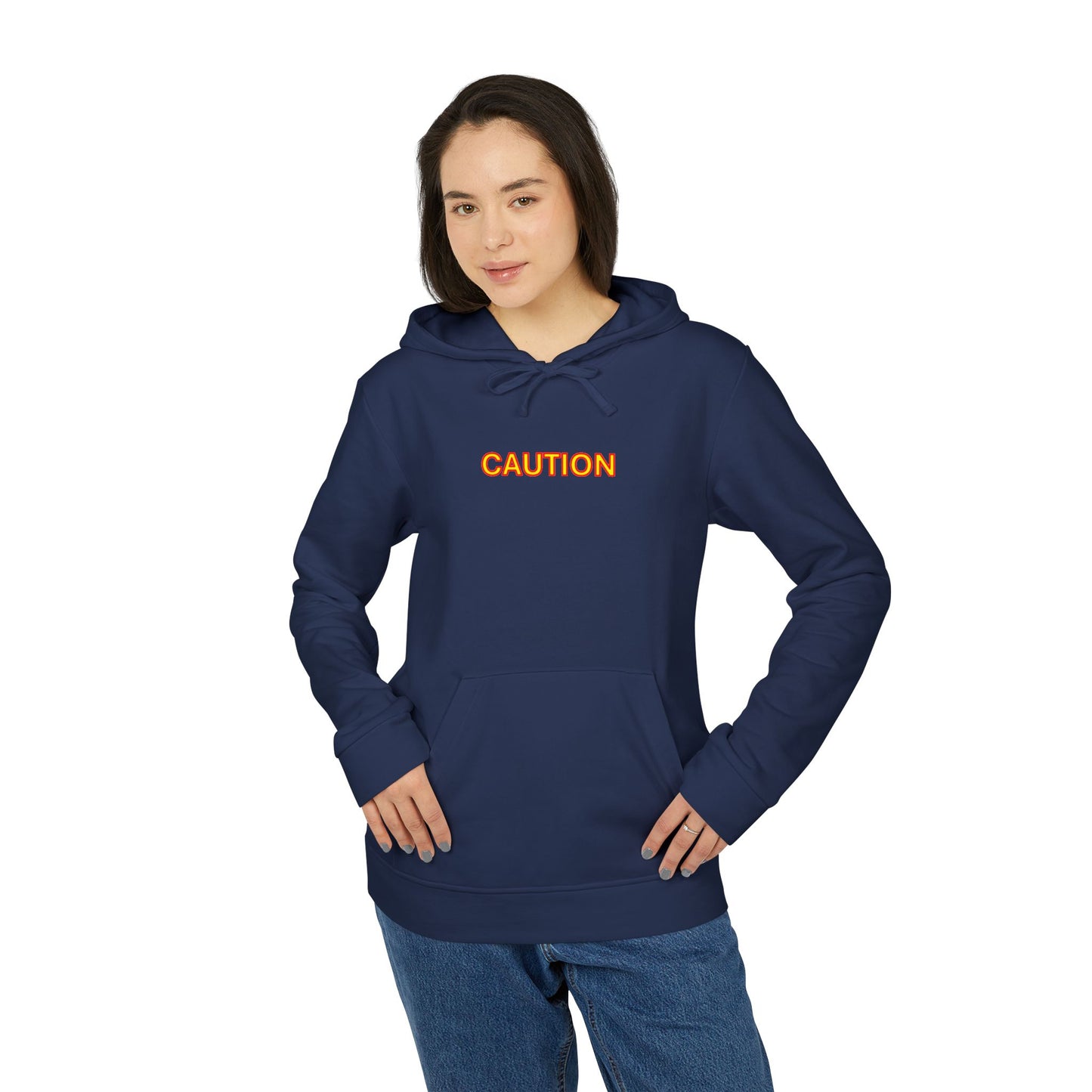 Caution Fleece Unisex Hoodie by Adidas