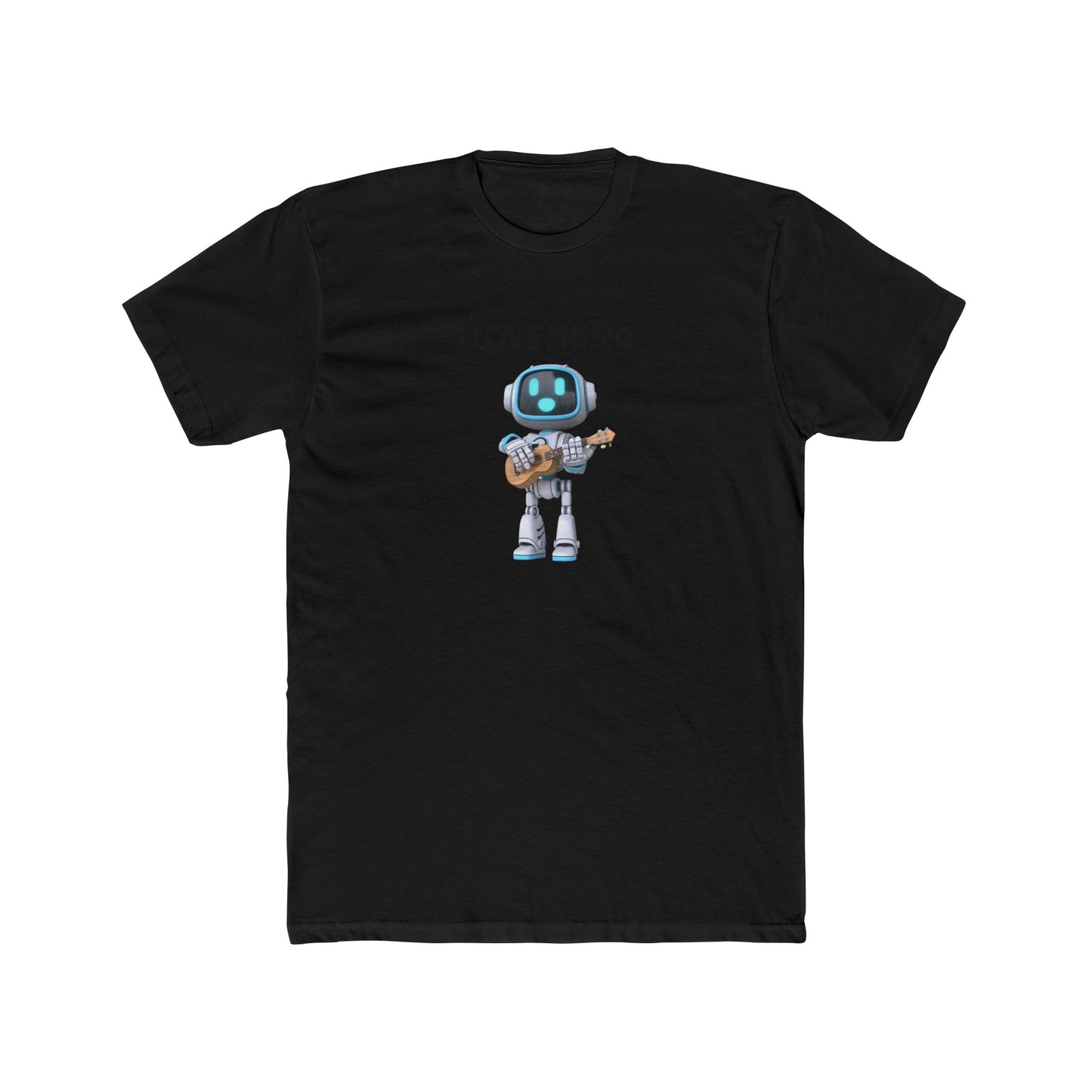 I Love Music Robot Man - Unisex Cotton Crew Tee