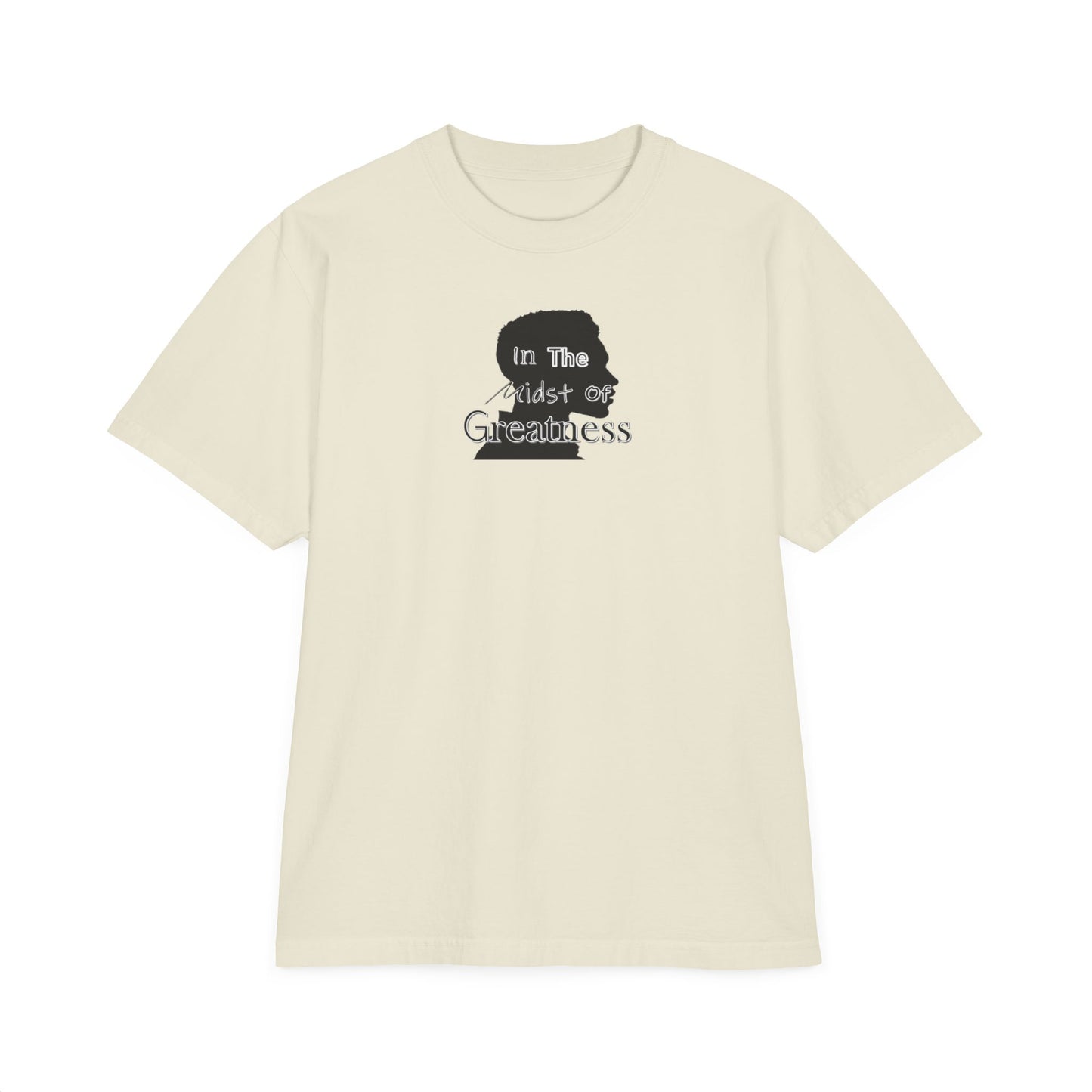 In The Midst Of Greatness Silhouette Tee, Unisex Drop-Shoulder Top, Graphic Shirt, Inspirational Clothing, Vintage Feel Apparel
