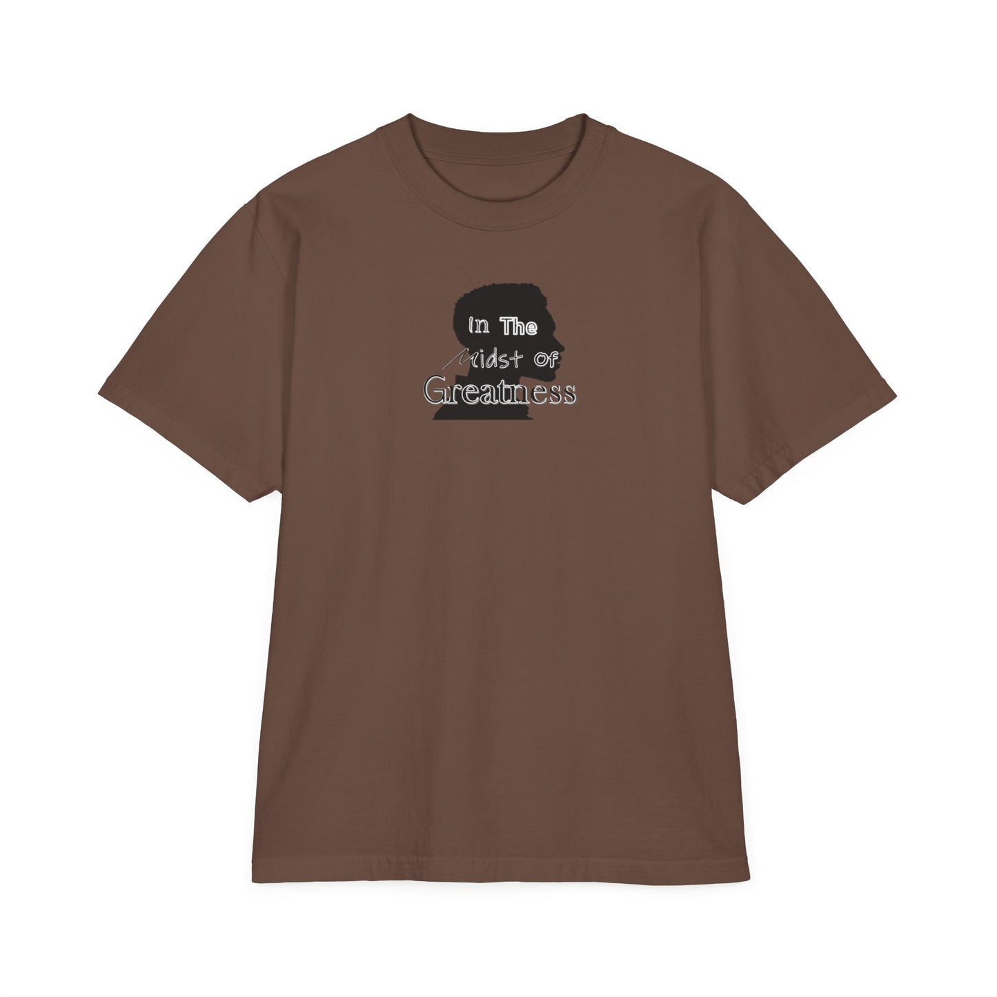 In The Midst Of Greatness Silhouette Tee, Unisex Drop-Shoulder Top, Graphic Shirt, Inspirational Clothing, Vintage Feel Apparel