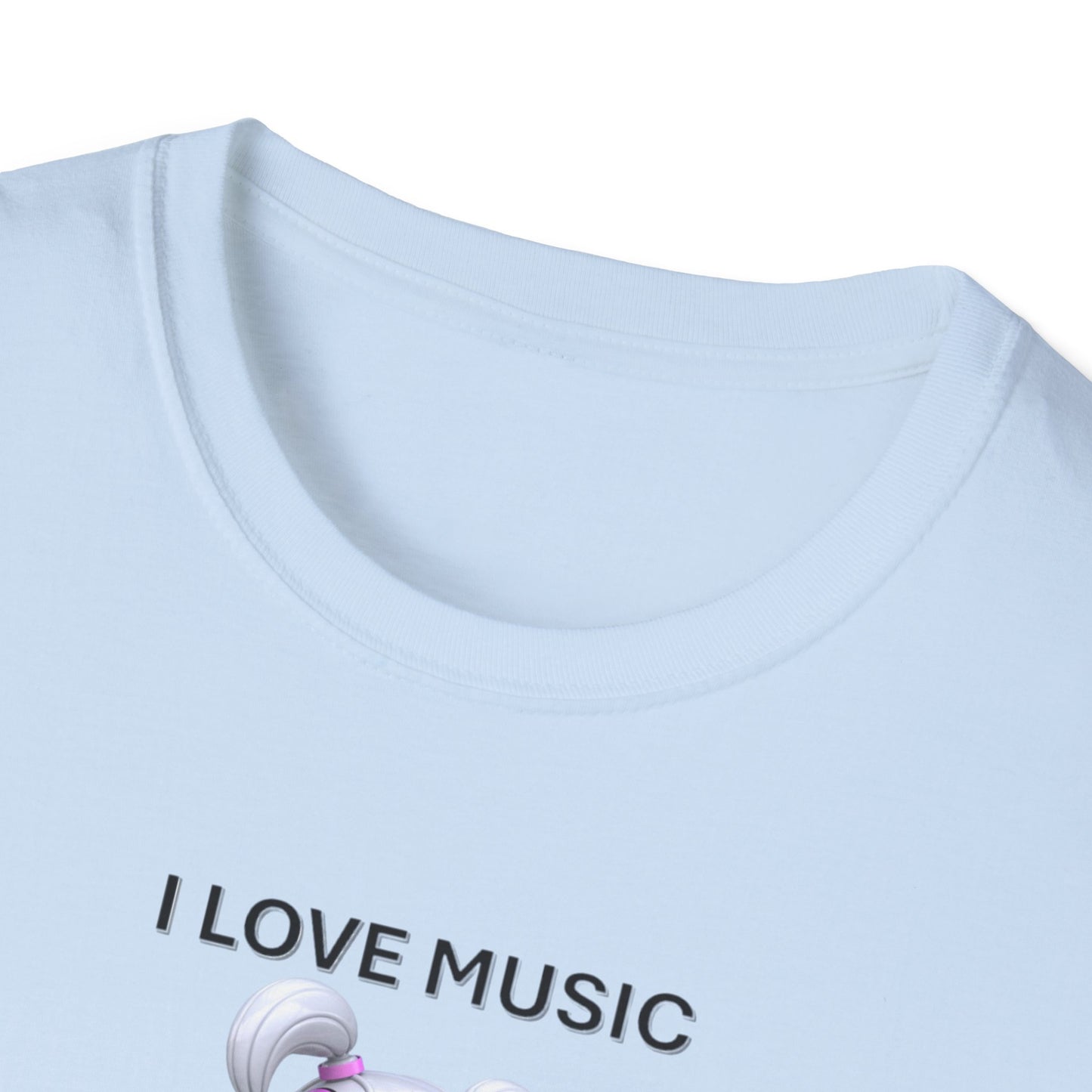 I Love Music Robot Woman - Unisex Soft style T-Shirt