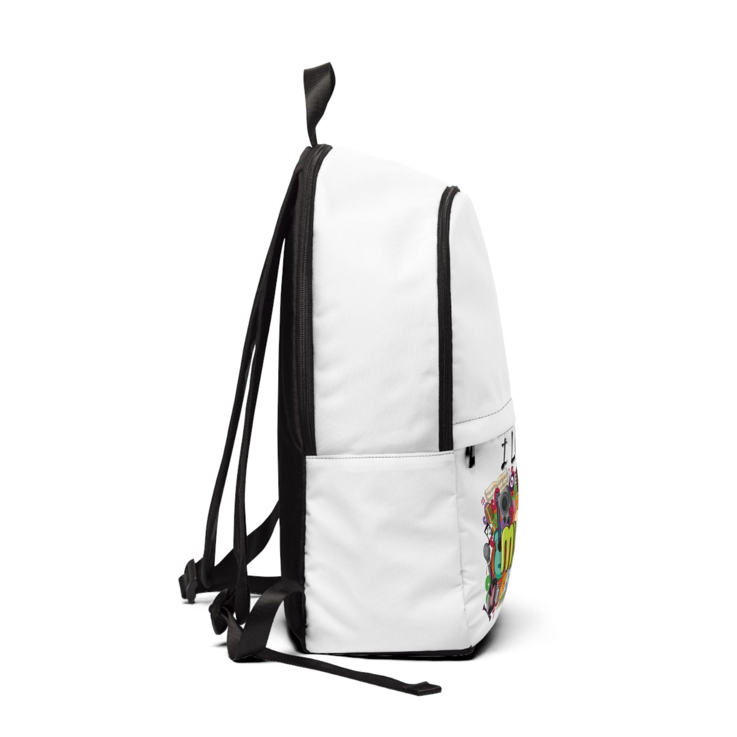 I Love Music - Unisex Fabric Backpack