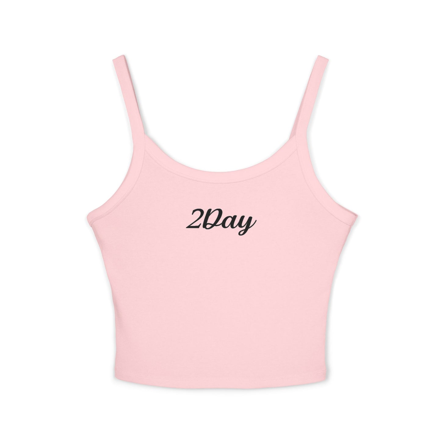 2Day Black Ink - Chic Women's Spaghetti Strap Tank Top, Everyday Style, Comfortable Layering for Summer, Perfect Gift