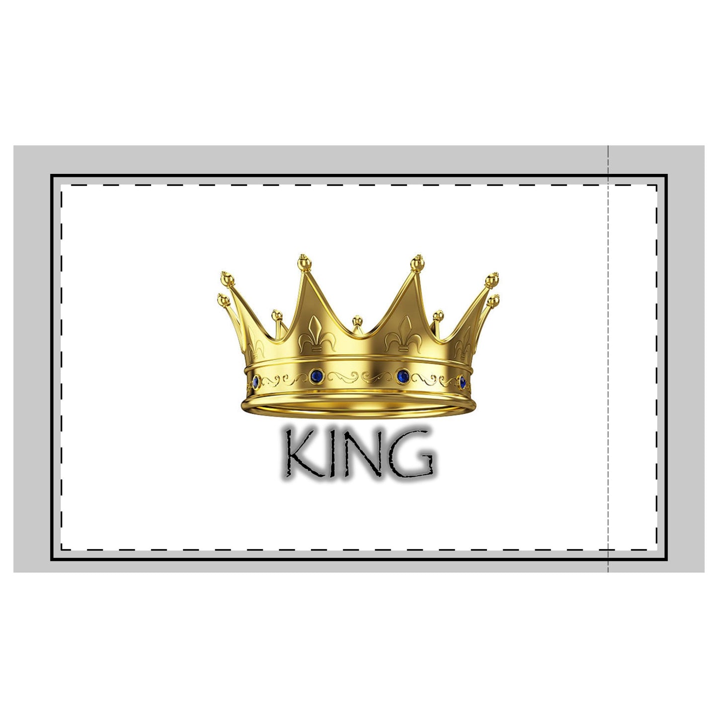 King Microfiber Pillowcase, Royal Decor Gift, Bedroom Accessories, Kids Room, Personalized Bedroom, Crowned King
