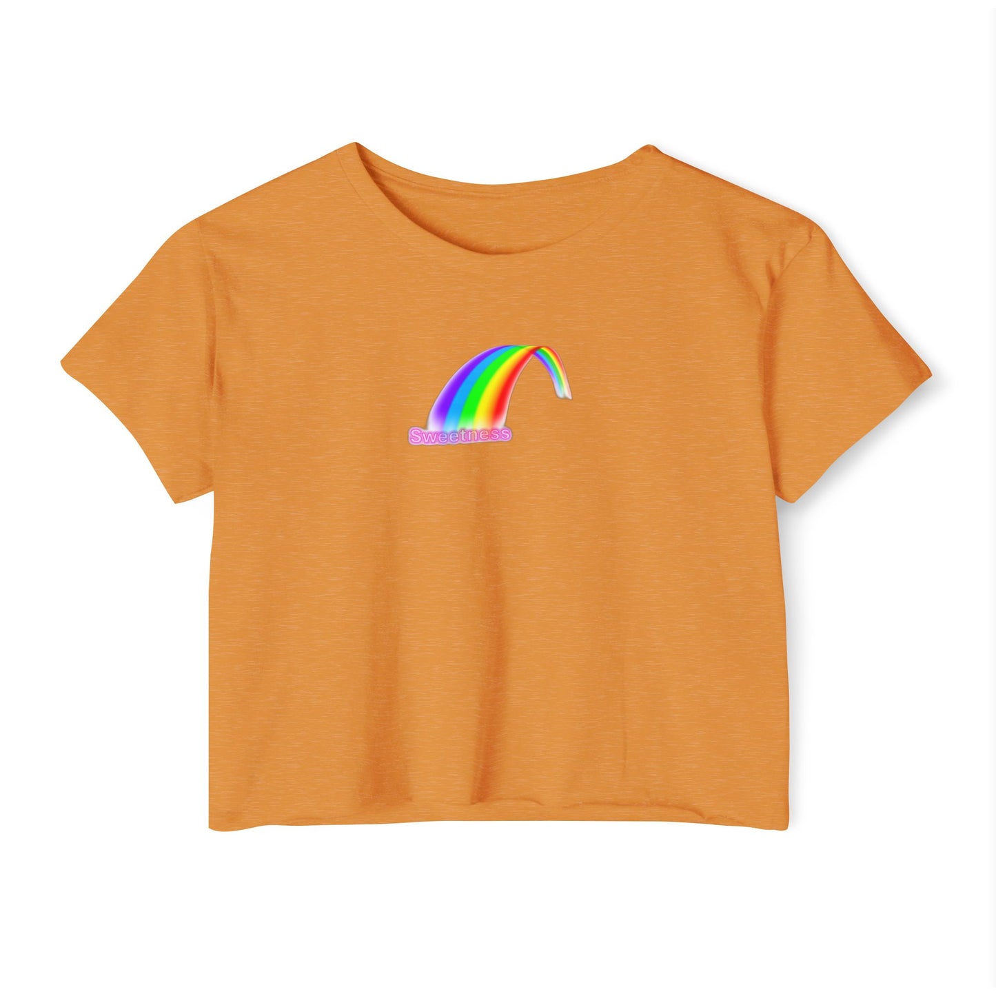 Vibrant Rainbow Women's Festival Crop Top, LGBTQ Pride Shirt, Summer Concert Tee, Boho Chic Clothing, Cute Graphic Top