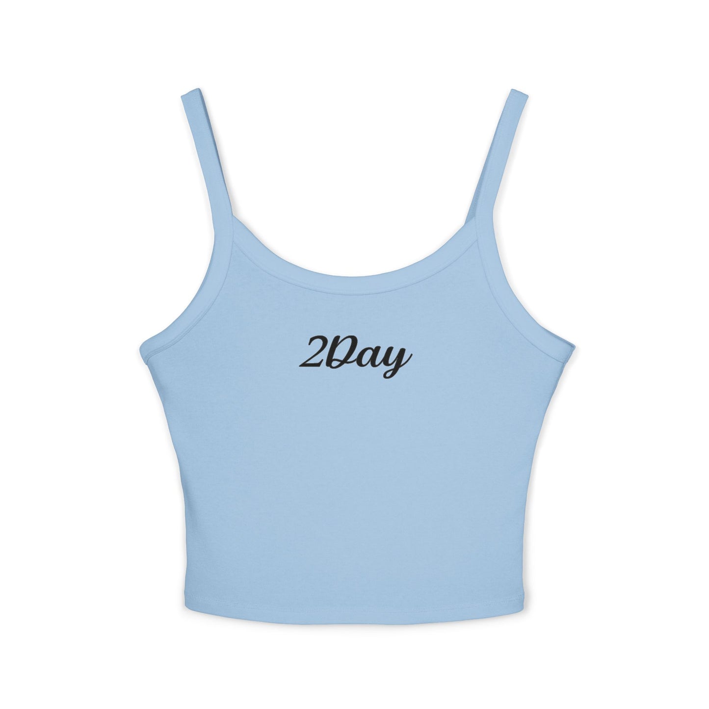 2Day Black Ink - Chic Women's Spaghetti Strap Tank Top, Everyday Style, Comfortable Layering for Summer, Perfect Gift