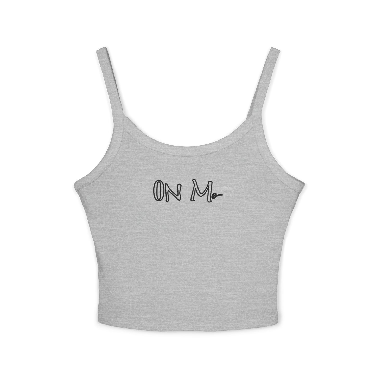 On Me Black Ink - Stylish Women's Spaghetti Strap Tank Top - Perfect for Summer, Casual Wear, Beach Days, Outdoor Events, Layering
