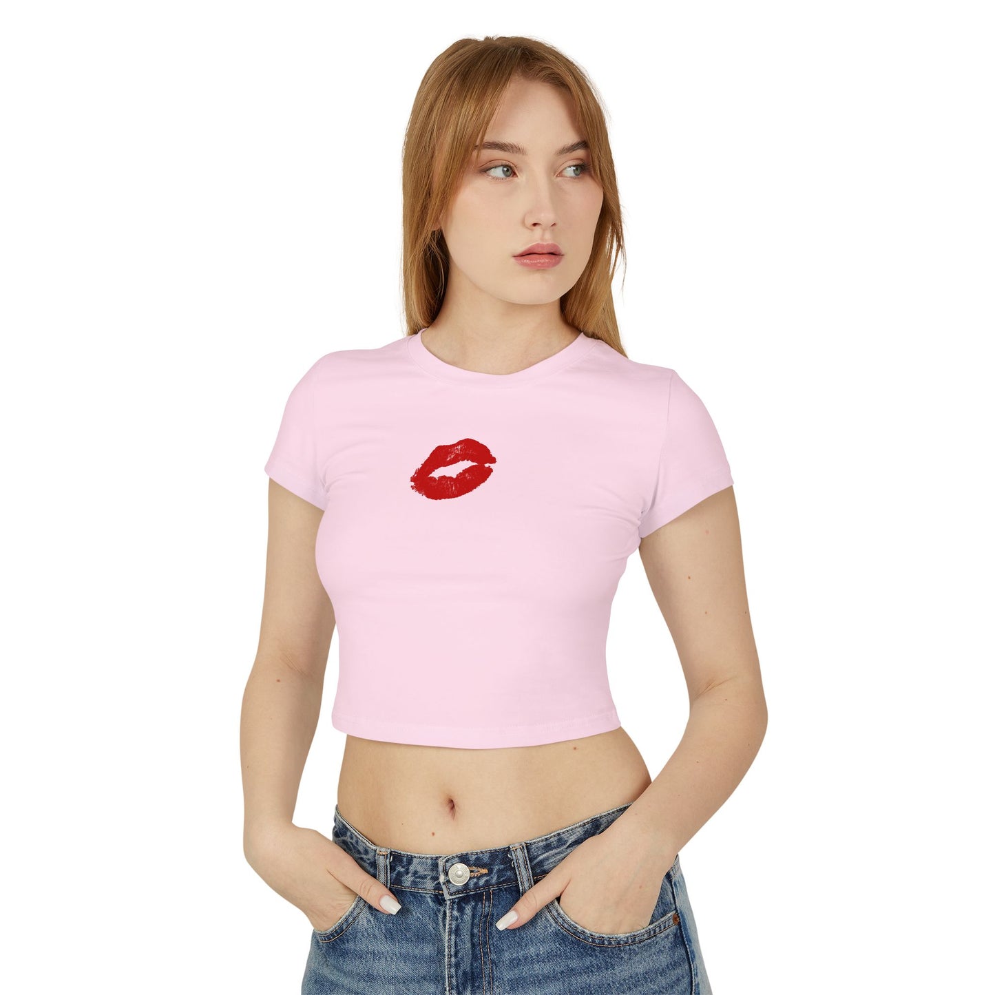 Lip Print - Women's Baby Tee