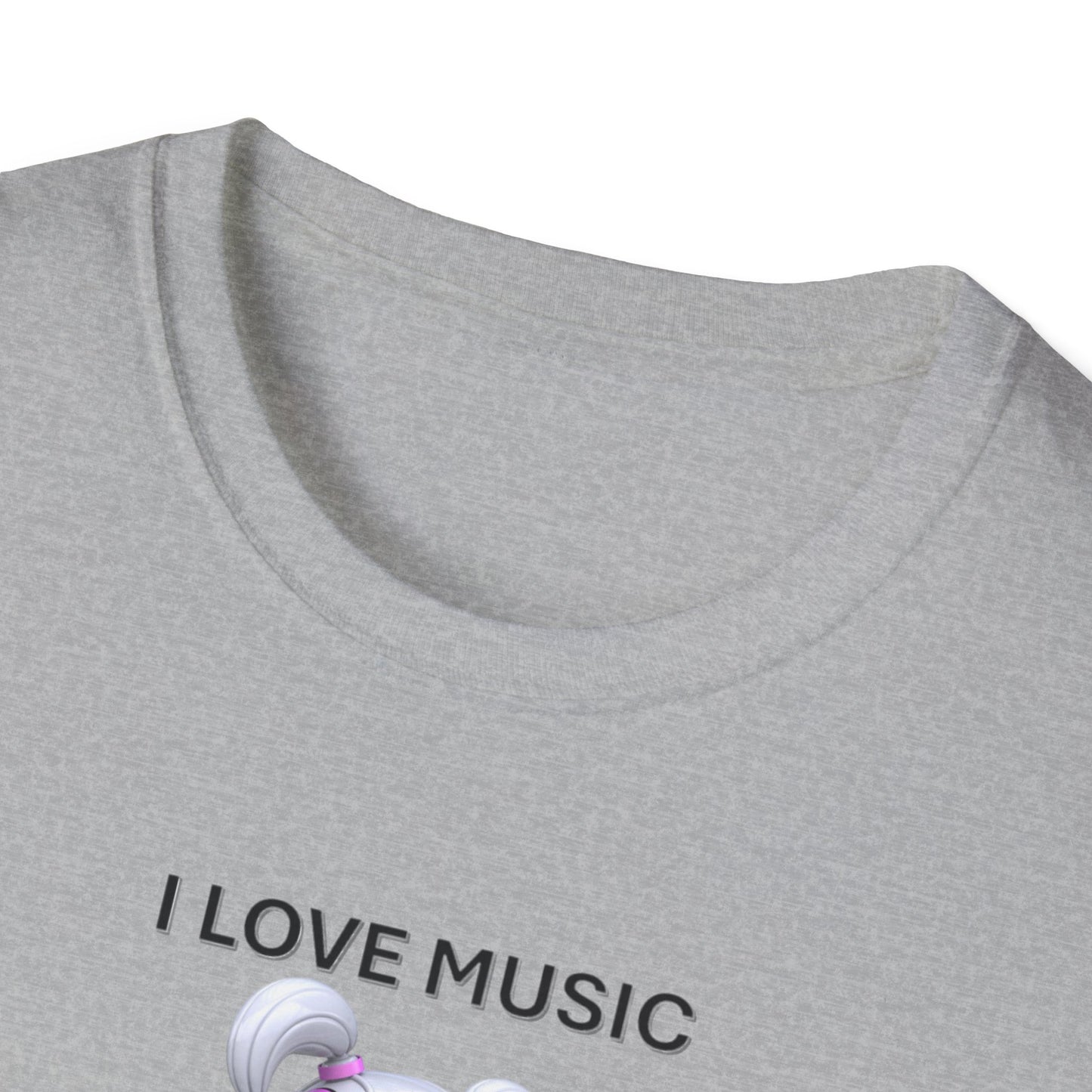 I Love Music Robot Woman - Unisex Soft style T-Shirt