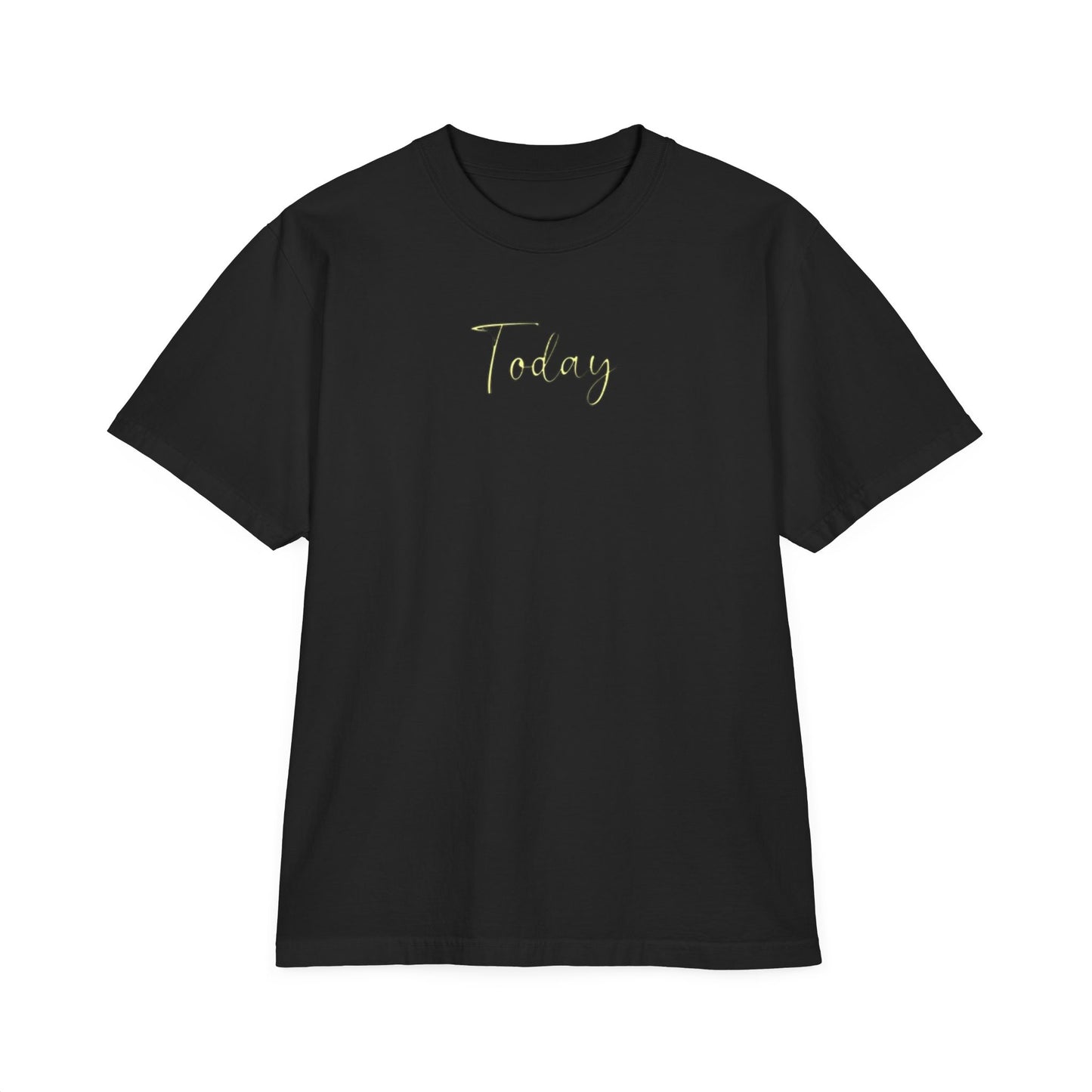 Today - Unisex T-Shirt, Drop-Shoulder Tee, Garment-Dyed Shirt, Casual Top for Men and Women, Comfortable Oversized Tee