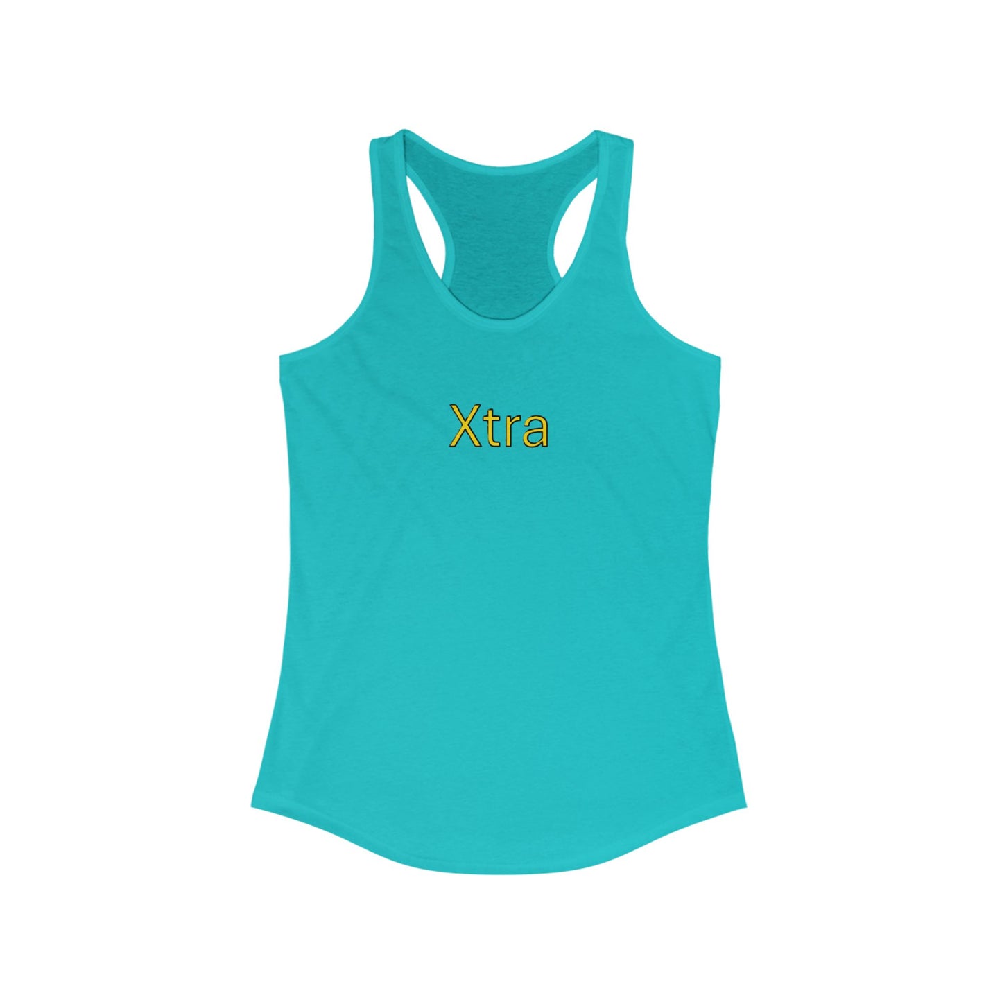 Xtra Woman's Racerback Tank, Ideal Women's Tank Top, Feminine Sleeveless Shirt, Stylish Lady's Summer Top, Unique Female Workout Tank