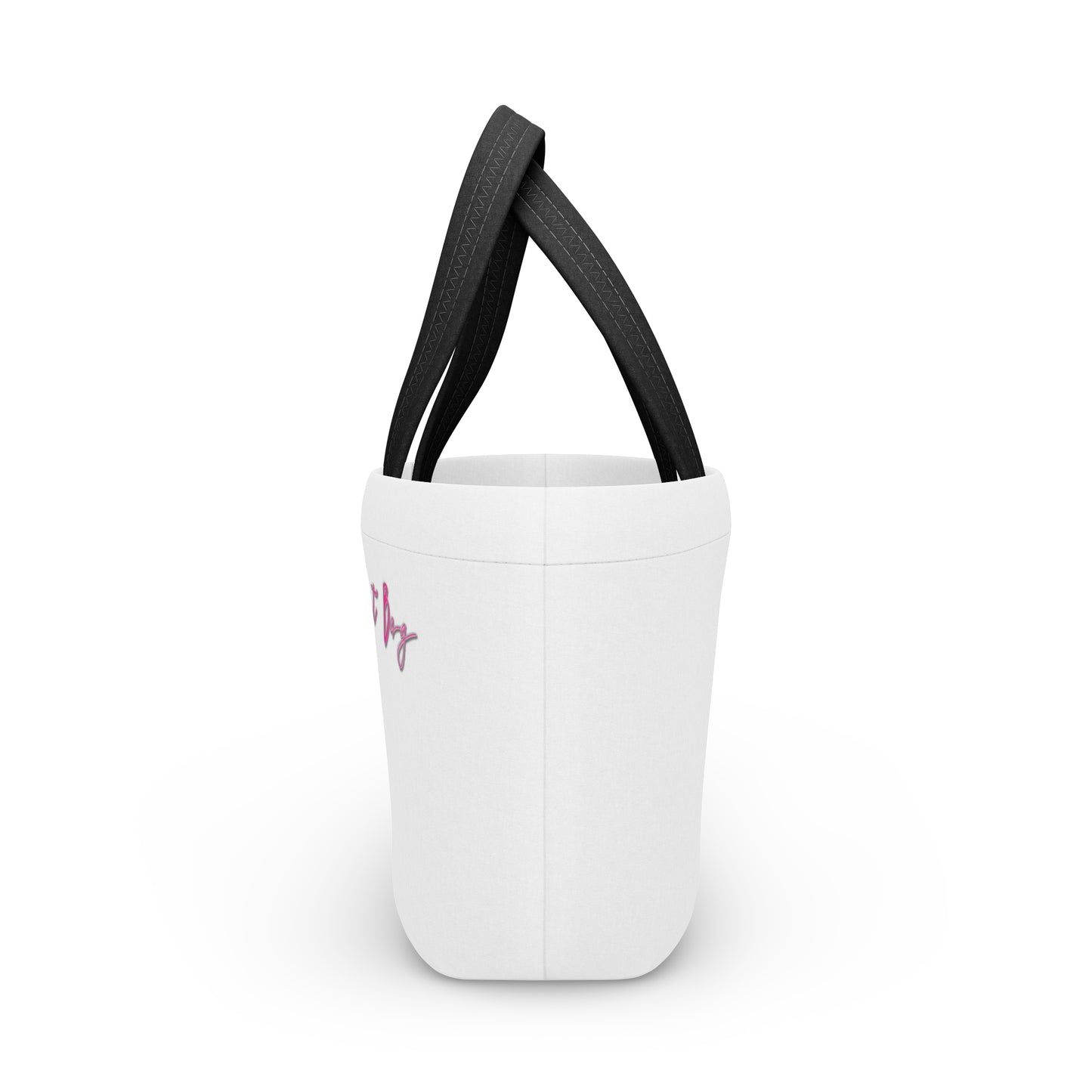 THAT BAG Lunch Bag Pink Letter - Insulated Tote for Work, School, Picnics, Reusable Lunchbox, Food Storage Organizer