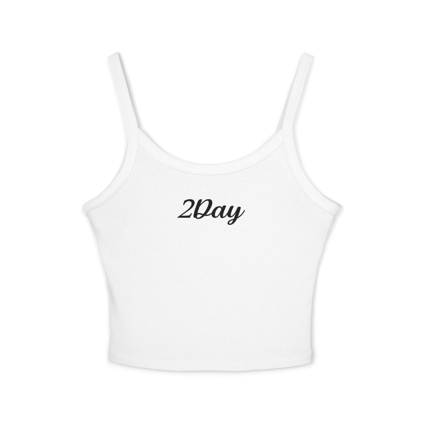 2Day Black Ink - Chic Women's Spaghetti Strap Tank Top, Everyday Style, Comfortable Layering for Summer, Perfect Gift
