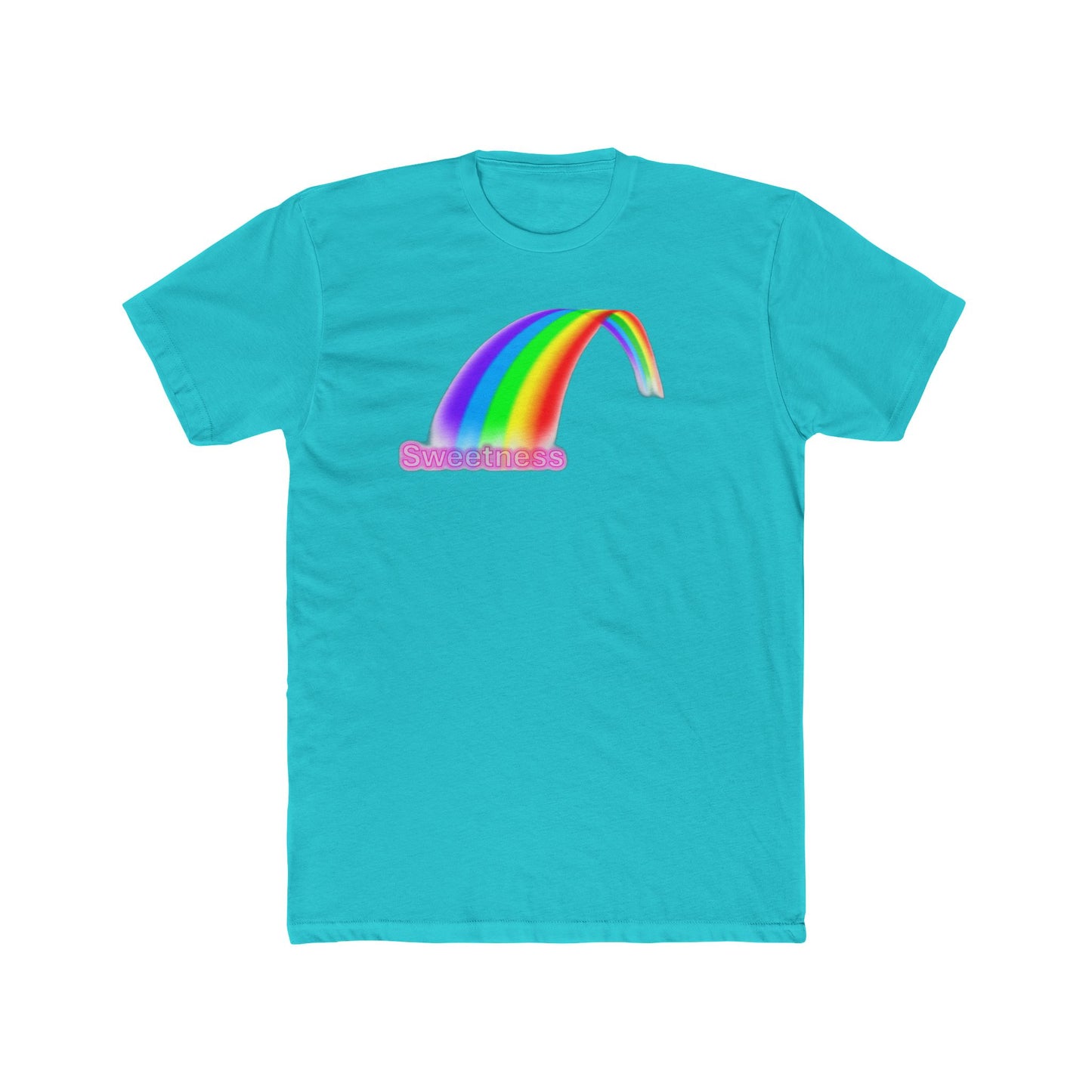 Sweetness Rainbow Graphic Unisex Cotton Crew Tee - Cute Summer Gift, Pride Apparel, Fun Retro T-Shirt, Casual Wear, Gift for Friends
