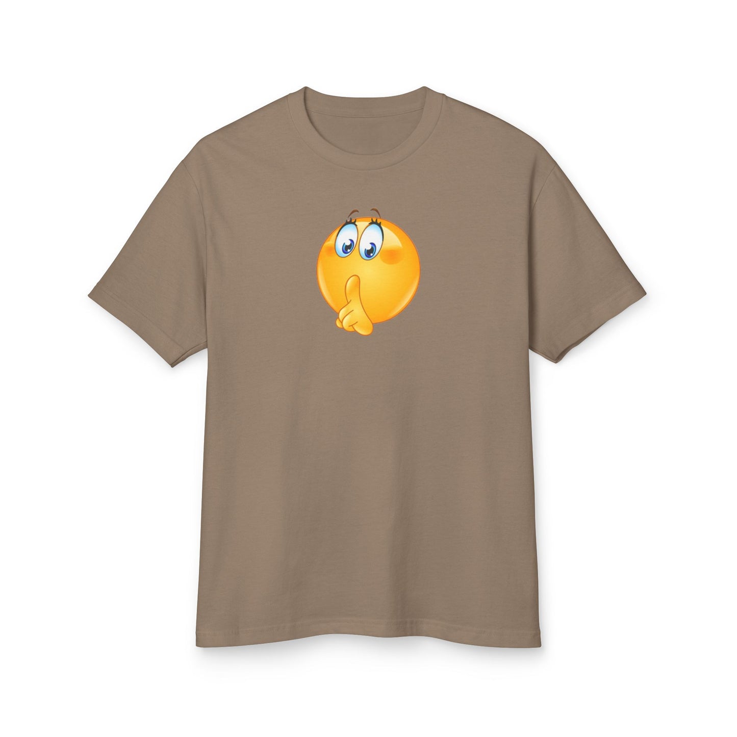 Shhh! Emoji - Unisex Garment-Dyed Heavyweight Cotton Tee