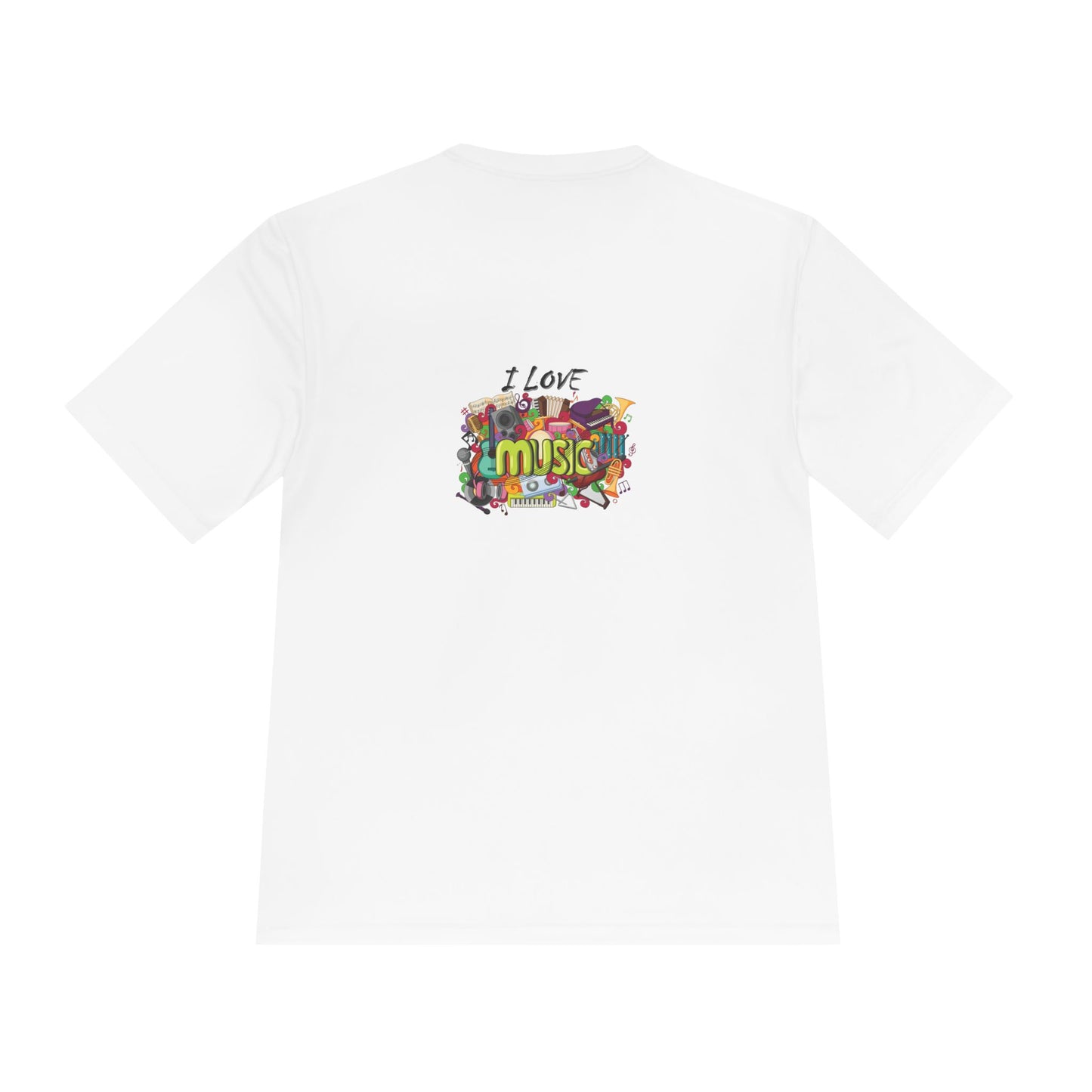 I Love Music- Unisex Moisture Wicking Tee