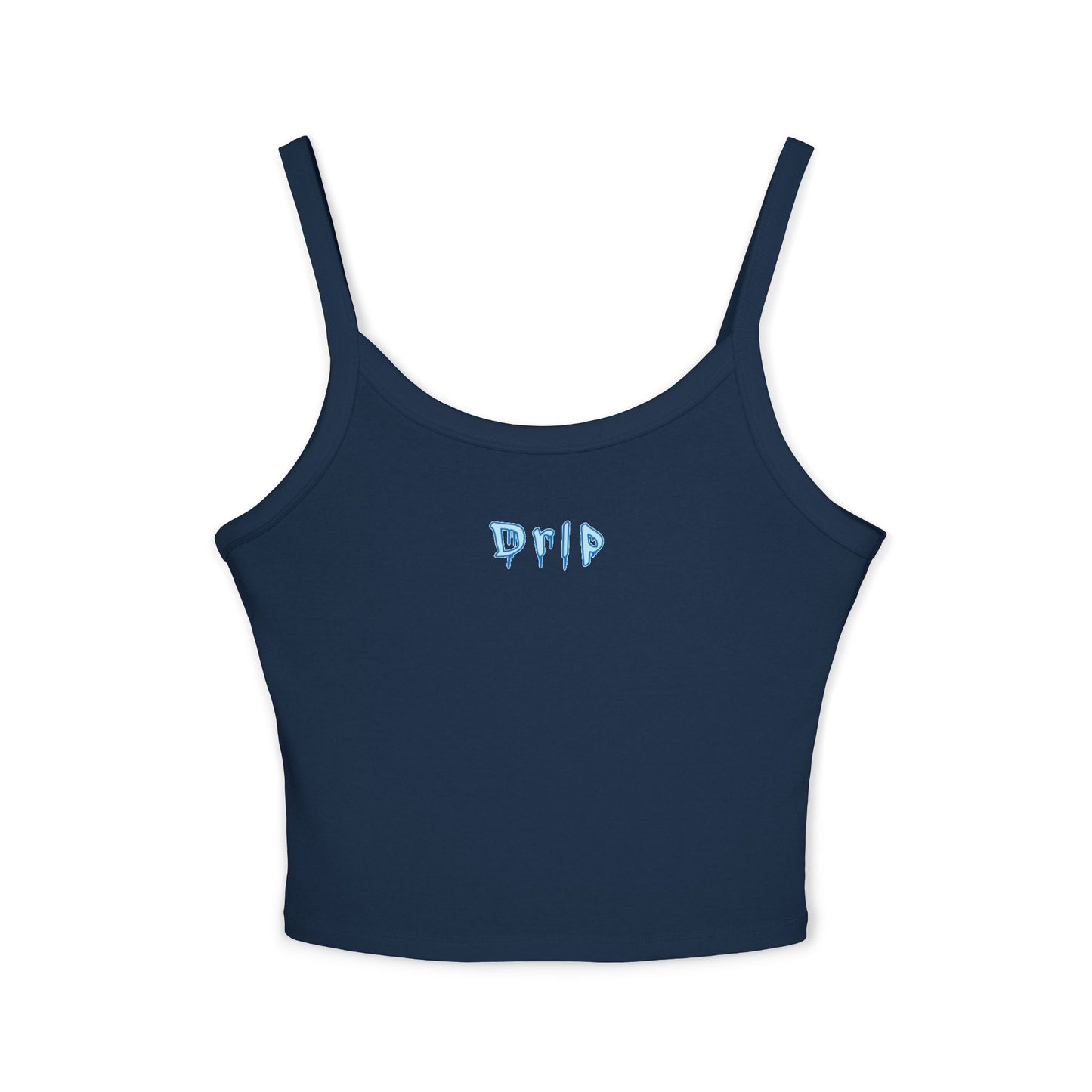 Drip - Women's Spaghetti Strap Tank Top with Cute Graphic, Summer Sleeveless Top, Casual Wear, Beach Outfit, Gift for Friends