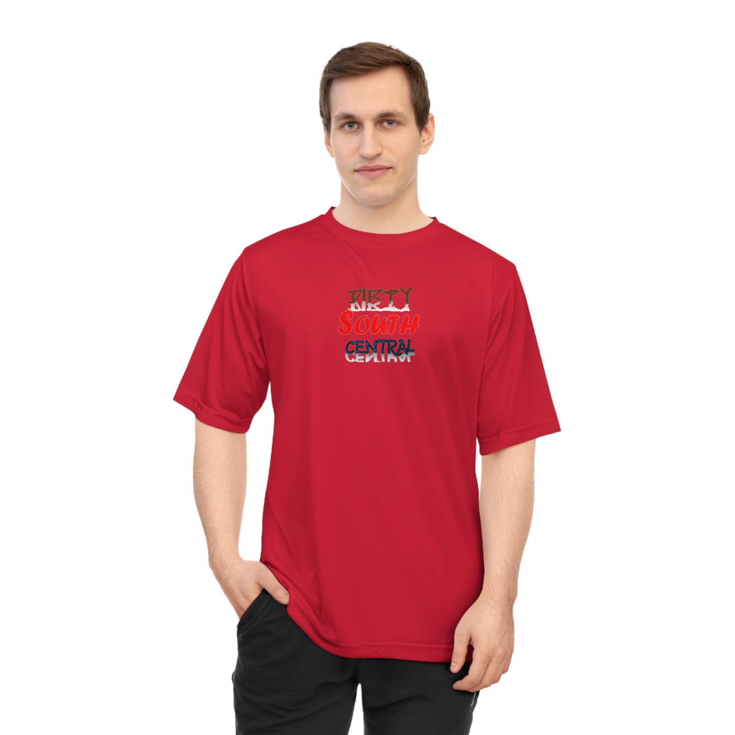 Dirty South Central Red Unisex Performance T-shirt | Casual Activewear Tee for Workout, Travel, Sports, Summer Style, Gift