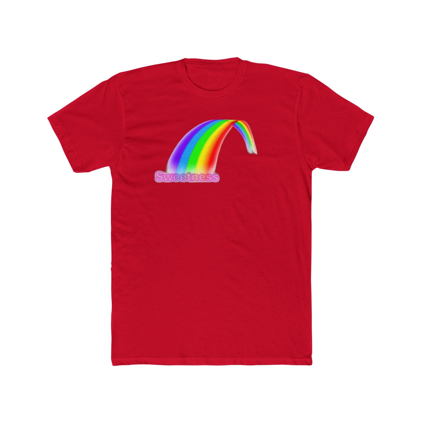Sweetness Rainbow Graphic Unisex Cotton Crew Tee - Cute Summer Gift, Pride Apparel, Fun Retro T-Shirt, Casual Wear, Gift for Friends