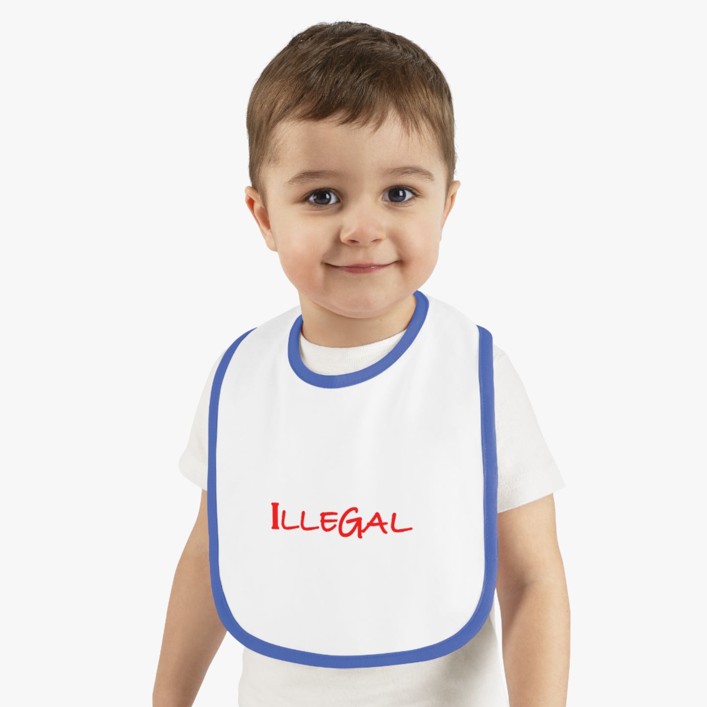 Illegal Baby Bib, Funny Infant Drool Cover, Comical Toddler Mealtime Smock, Humorous Newborn Feeding Accessory, Cute Baby Shower Gift,