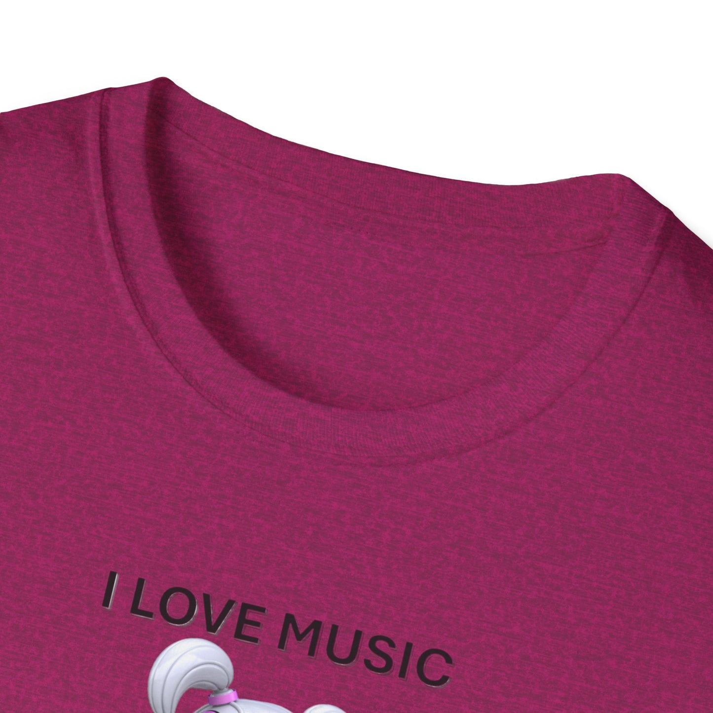 I Love Music Robot Woman - Unisex Soft style T-Shirt