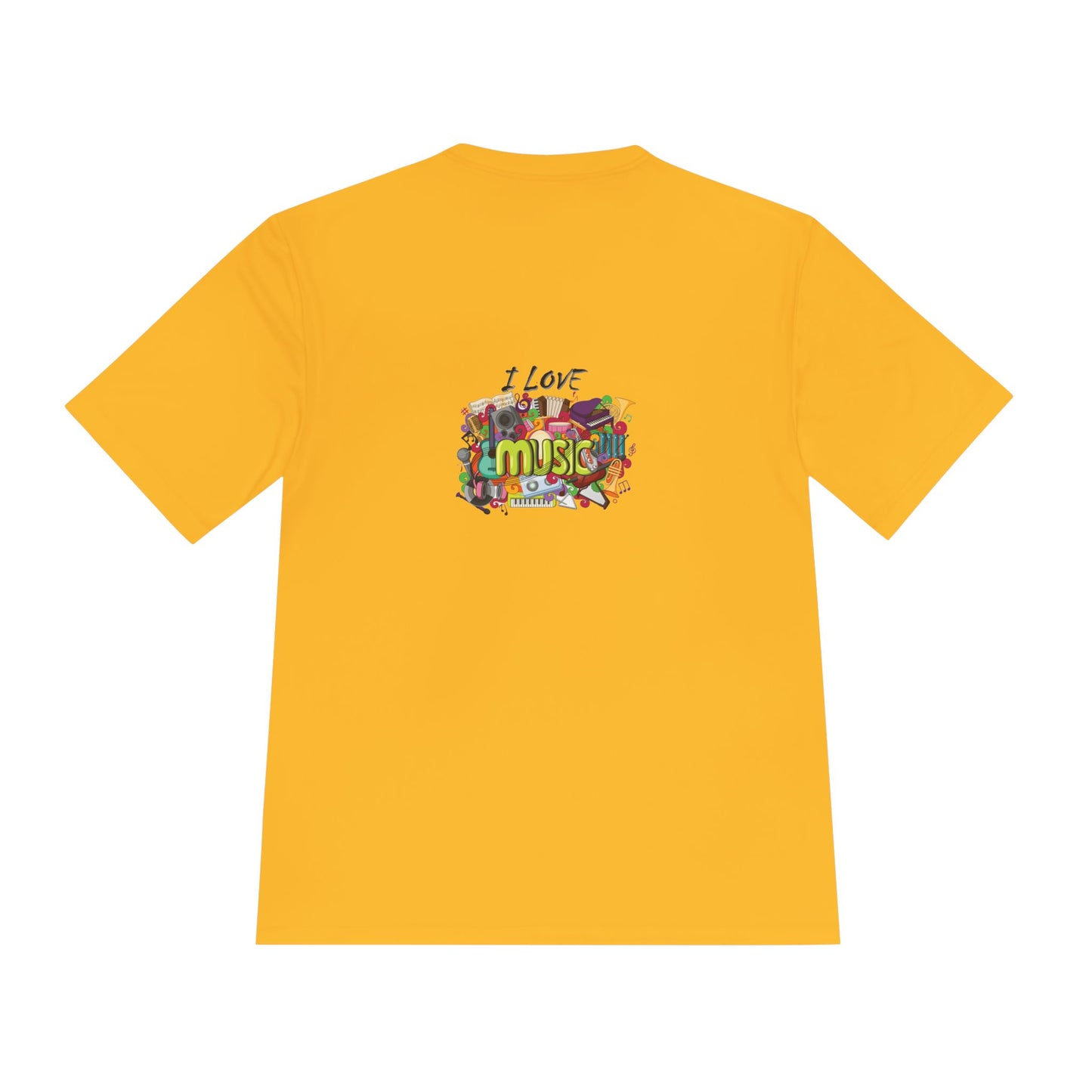 I Love Music- Unisex Moisture Wicking Tee