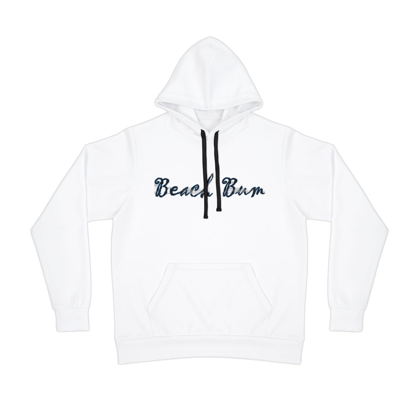 Beach Bum (Black) - Athletic Hoodie (AOP)