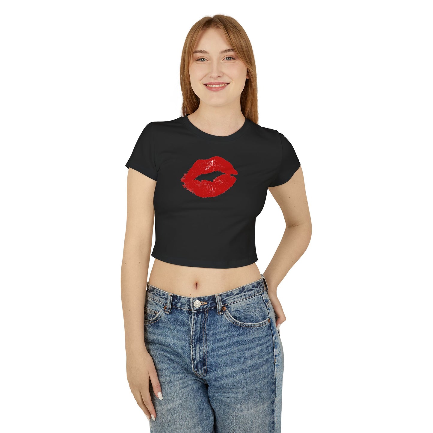 Lip Print - Women's Baby Tee