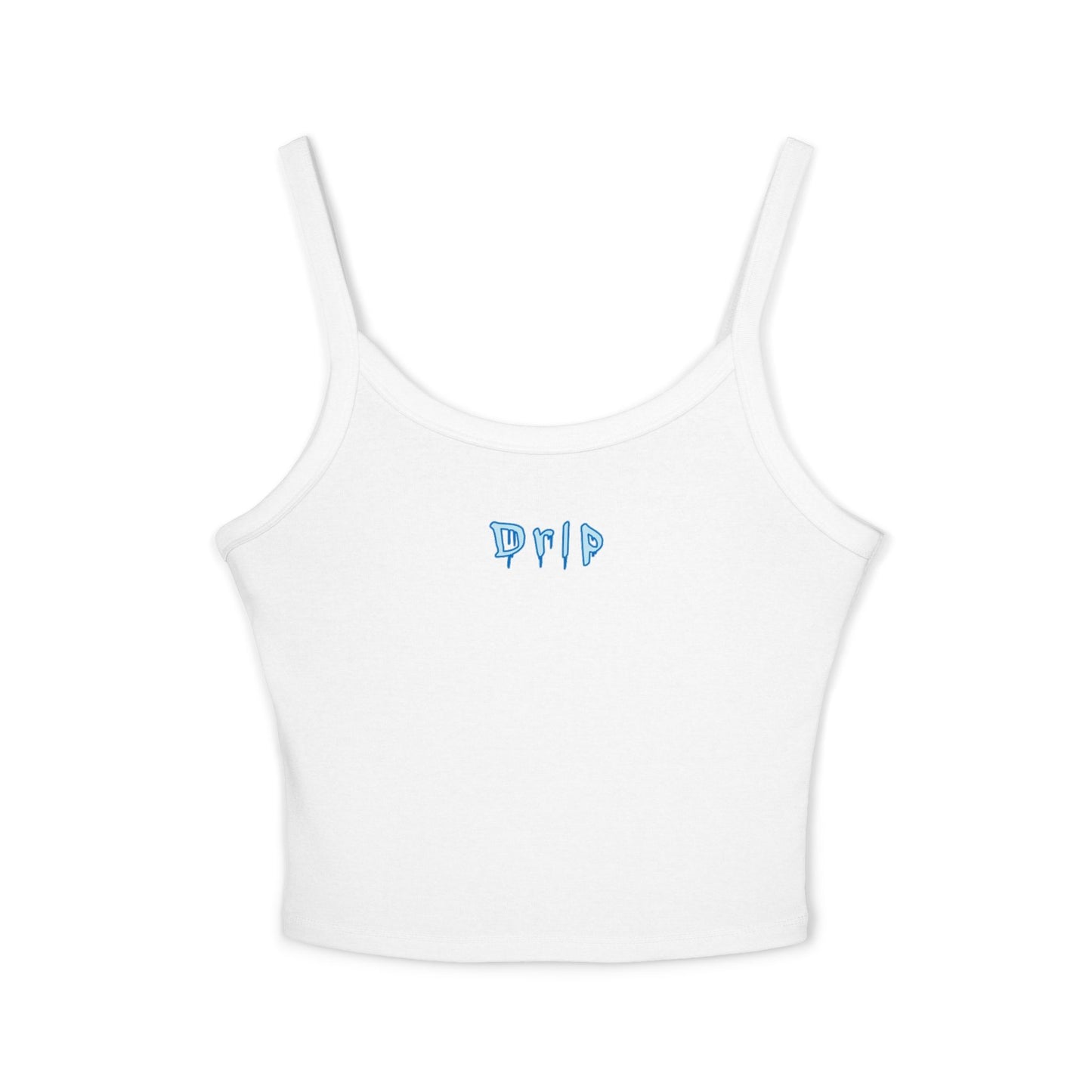 Drip - Women's Spaghetti Strap Tank Top with Cute Graphic, Summer Sleeveless Top, Casual Wear, Beach Outfit, Gift for Friends