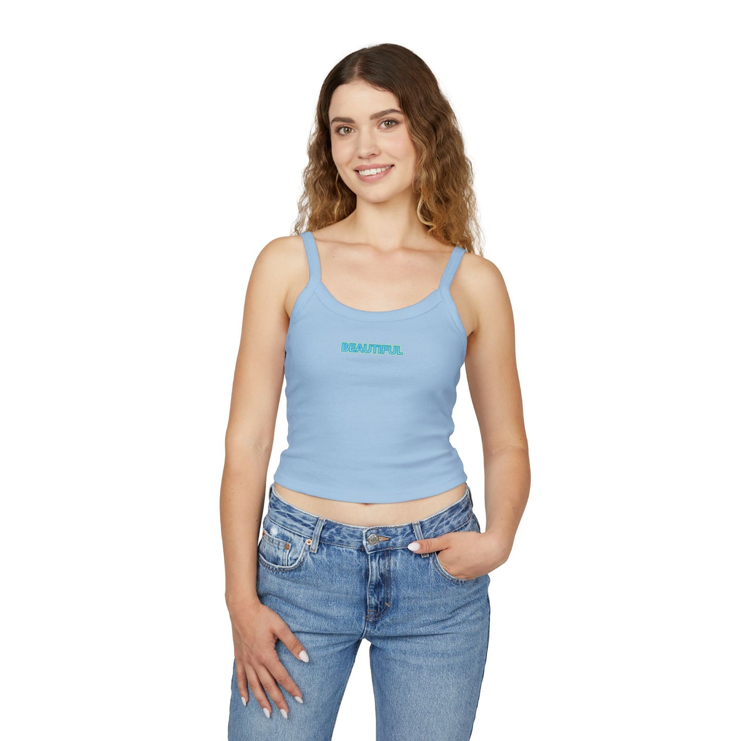 Beautiful Women's Spaghetti Strap Tank Top, Cute Summer Top, Casual Outfit, Gift for Her, Beachwear, Daily Wear