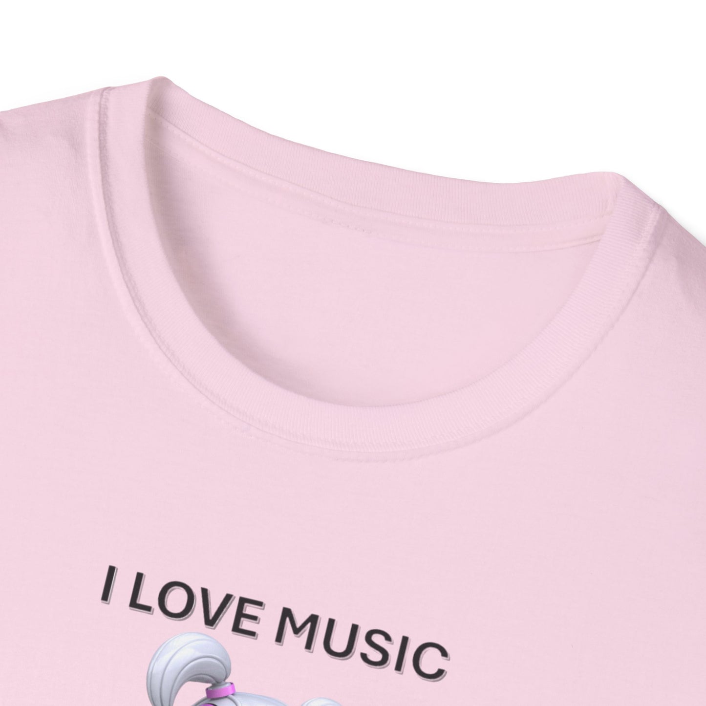 I Love Music Robot Woman - Unisex Soft style T-Shirt