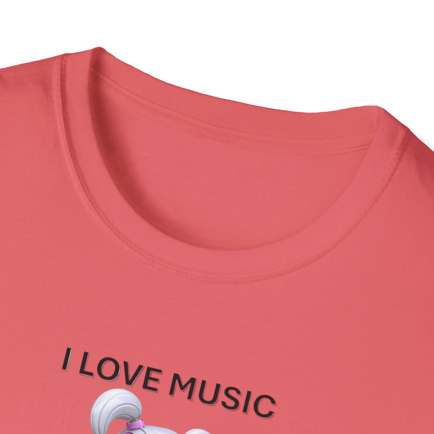I Love Music Robot Woman - Unisex Soft style T-Shirt