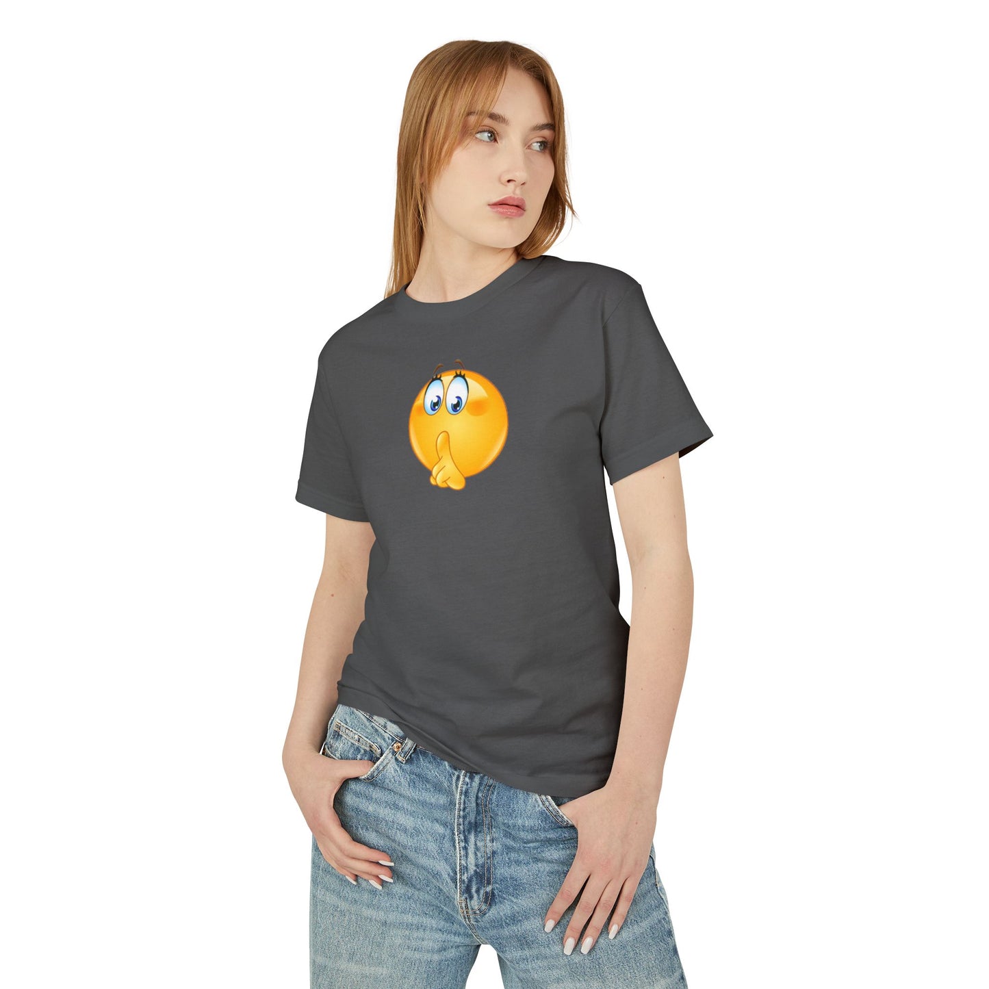 Shhh! Emoji - Unisex Garment-Dyed Heavyweight Cotton Tee