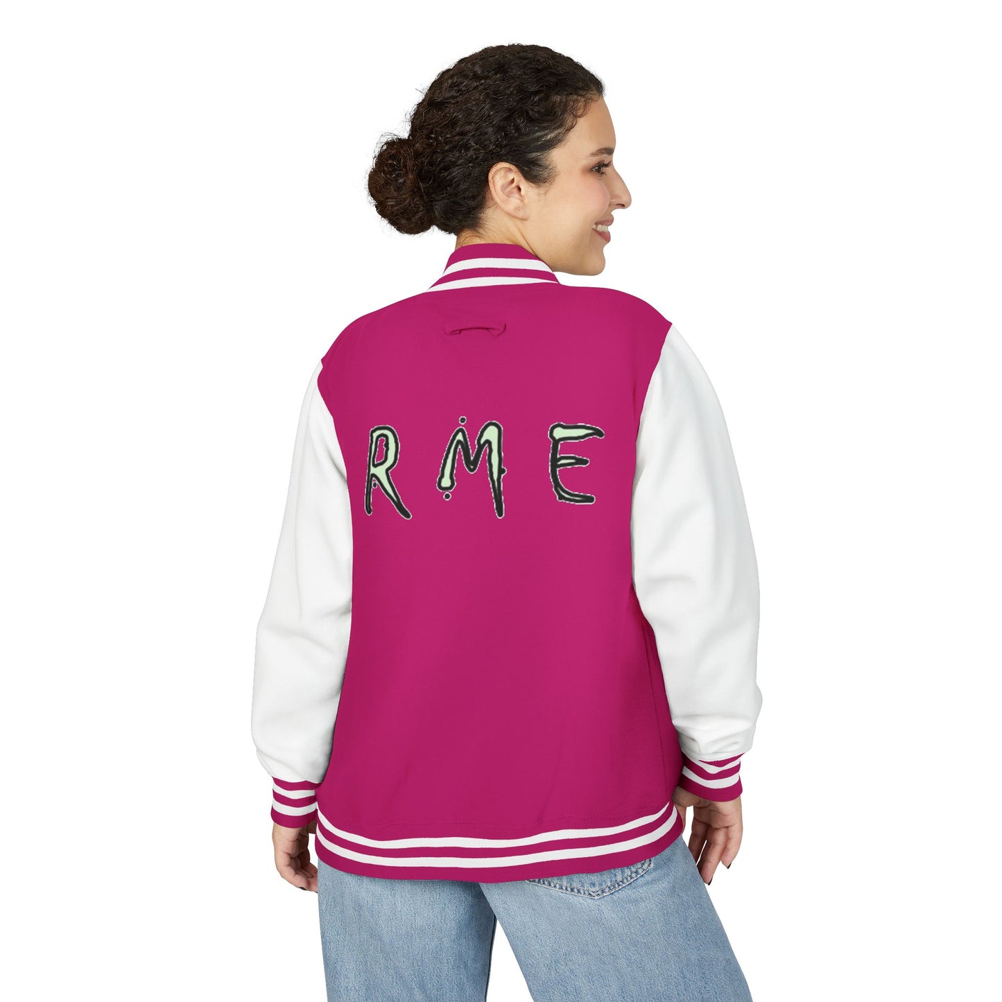 RME Letterman Jacket, Varsity College Style Outerwear, Customizable Baseball Team Coat, Retro Vintage Jacket, Personalized Sports Club