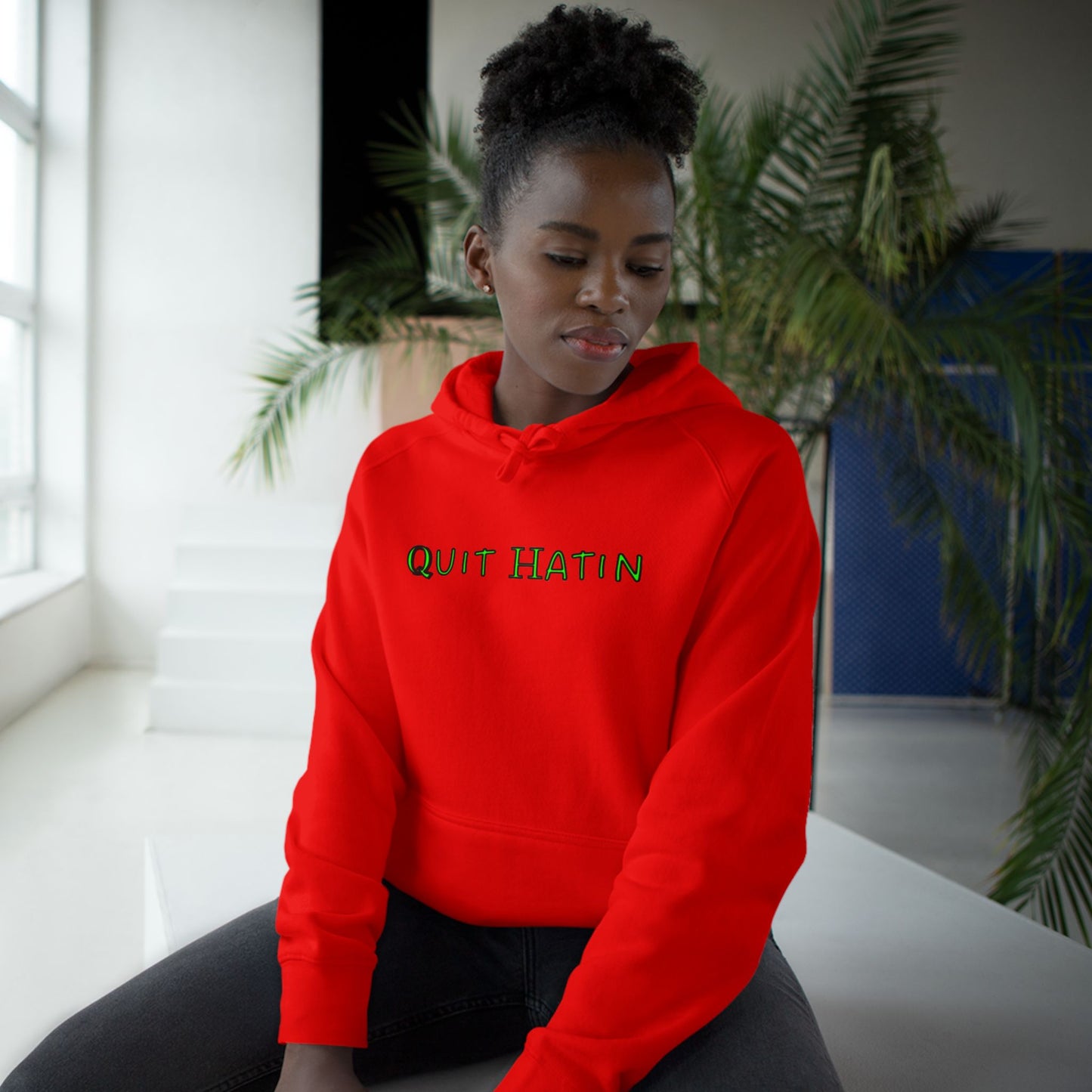 Quit Hatin (Lime Green) - Unisex Supply Hoodie