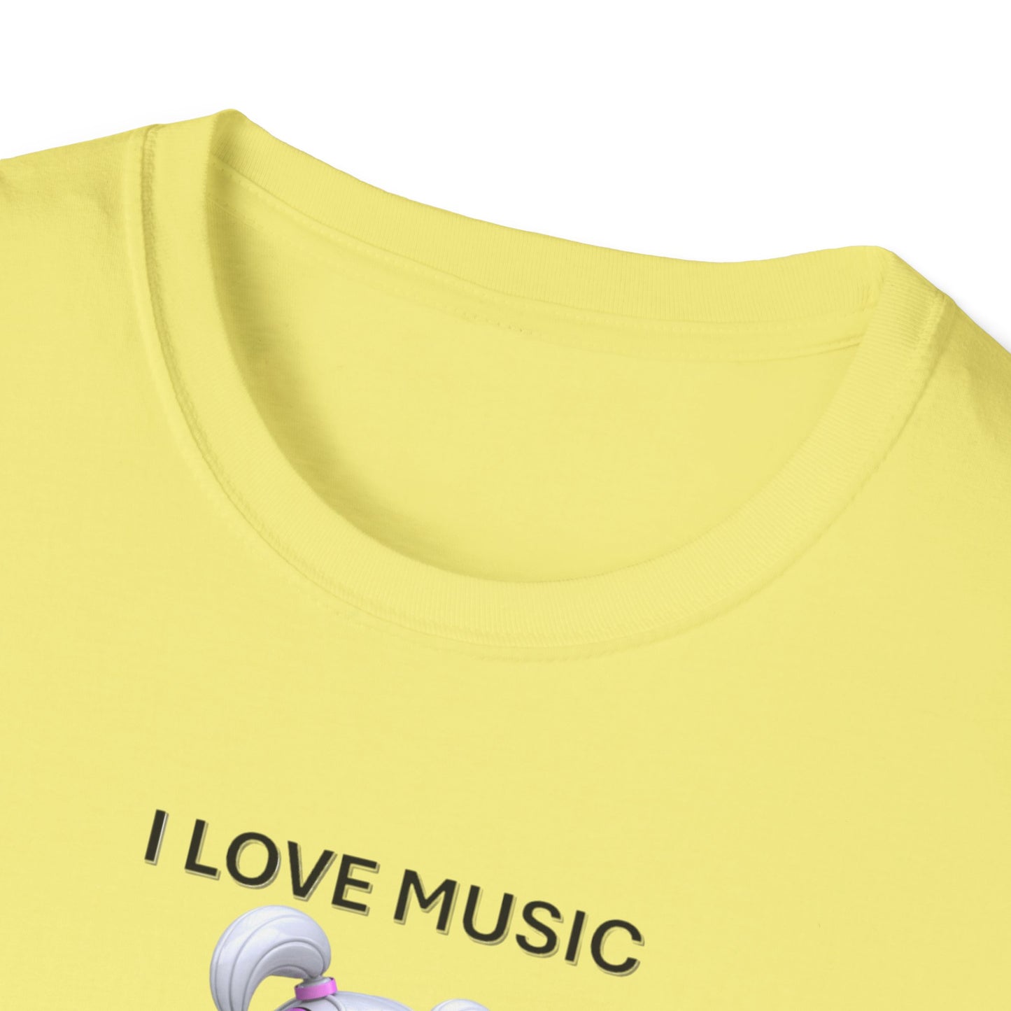 I Love Music Robot Woman - Unisex Soft style T-Shirt