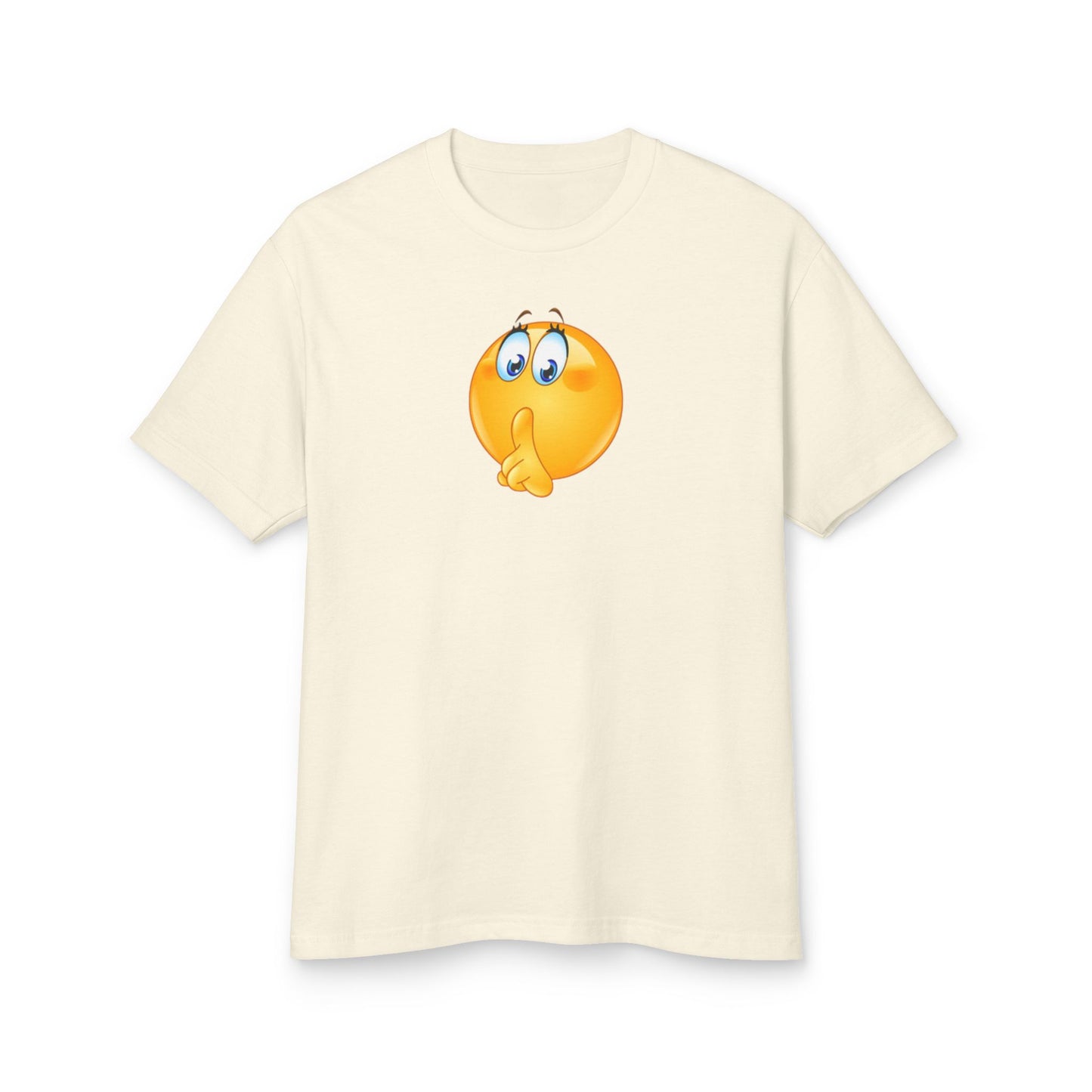 Shhh! Emoji - Unisex Garment-Dyed Heavyweight Cotton Tee