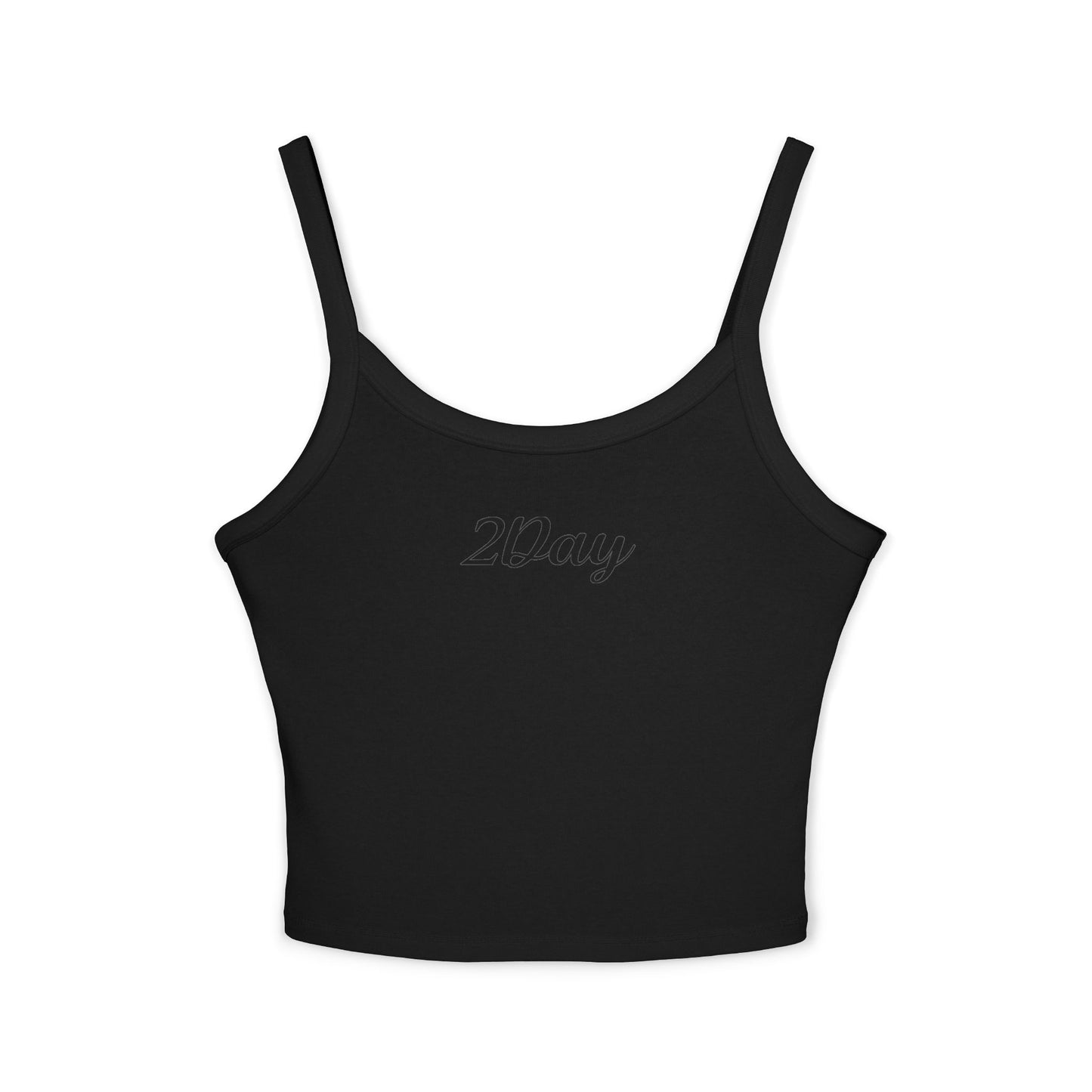 2Day Black Ink - Chic Women's Spaghetti Strap Tank Top, Everyday Style, Comfortable Layering for Summer, Perfect Gift