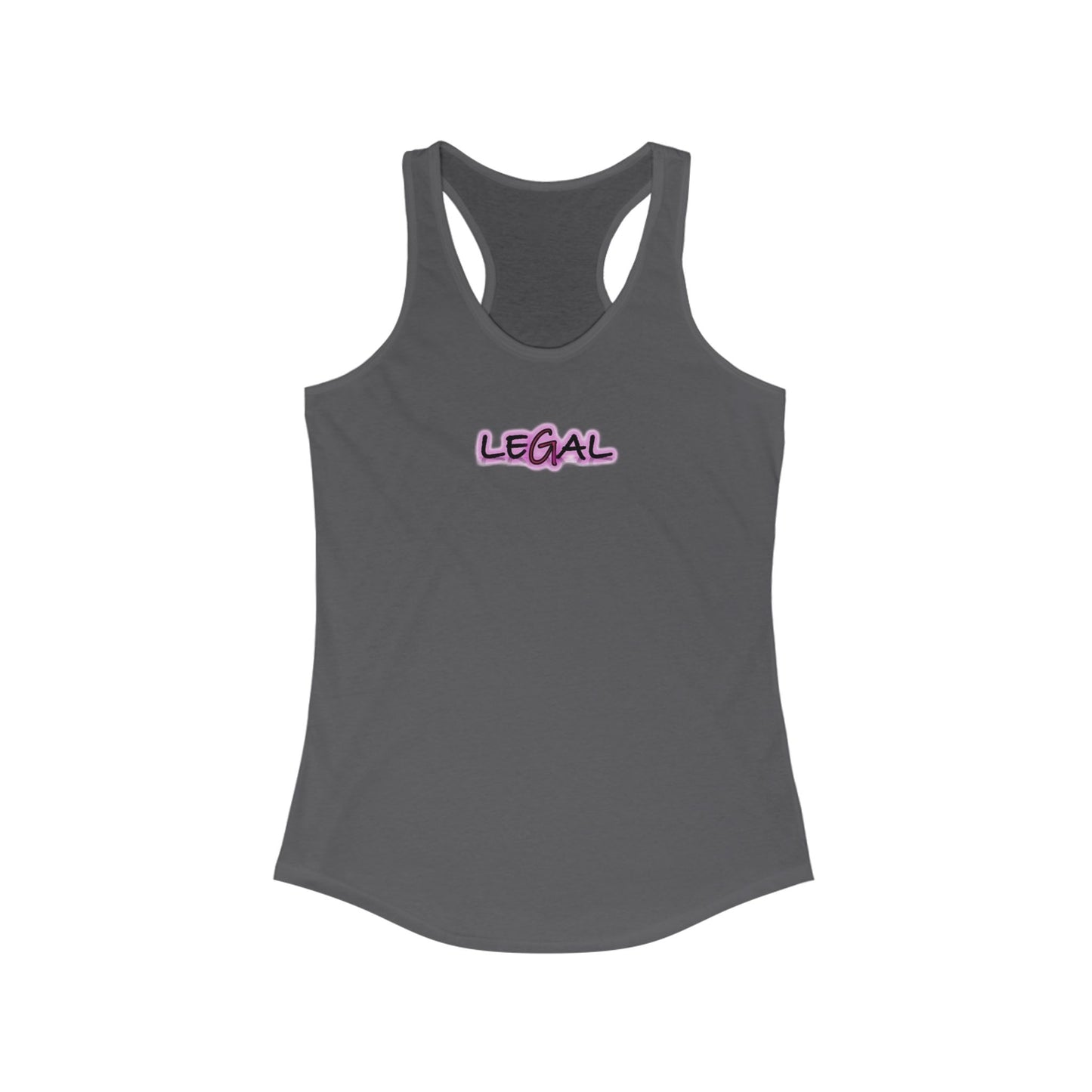 Legal Pink Glow Womans Racerback Tank Top, Gift Idea, Women's Sleeveless Shirt, Law Student Graduation Present, Attorney Tank, Law School